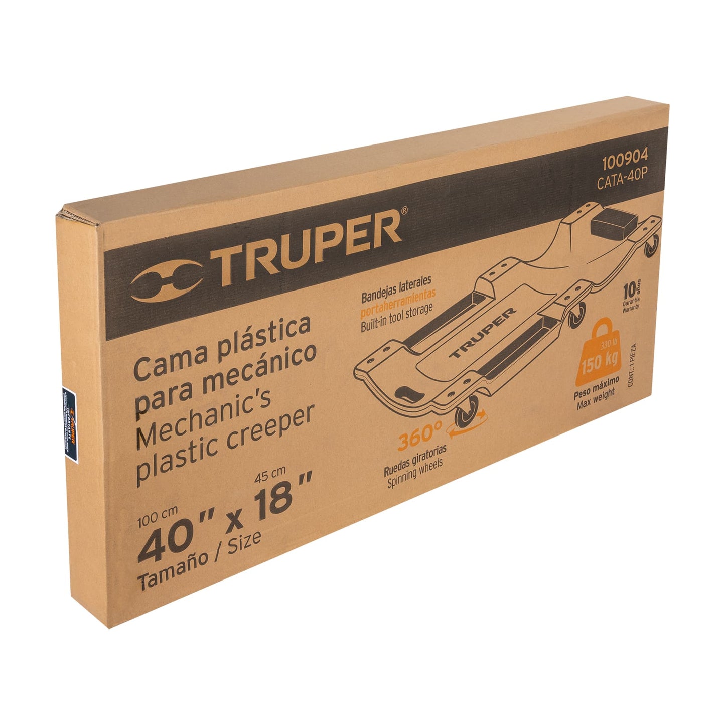 CATA-40P Cama de plástico 40' para mecánico