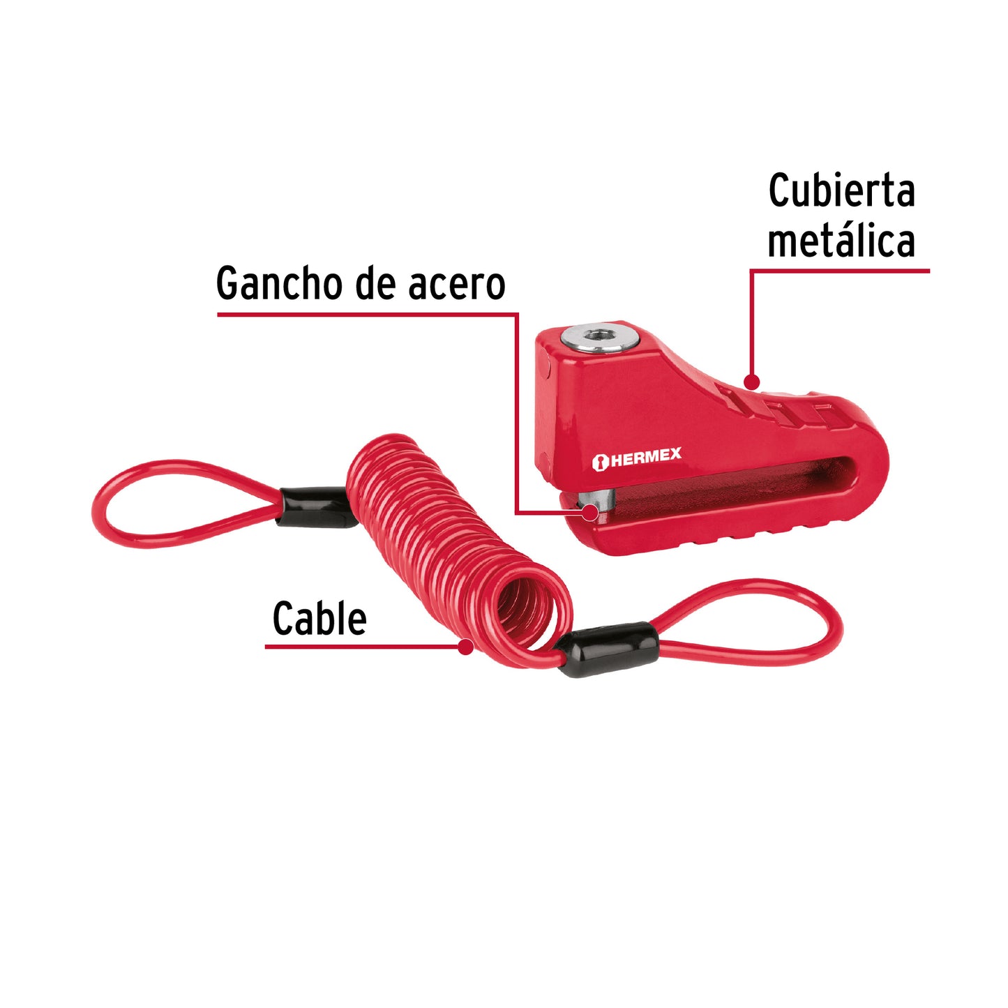 CB-100 Candado para disco de motocicleta, perno de 10 mm