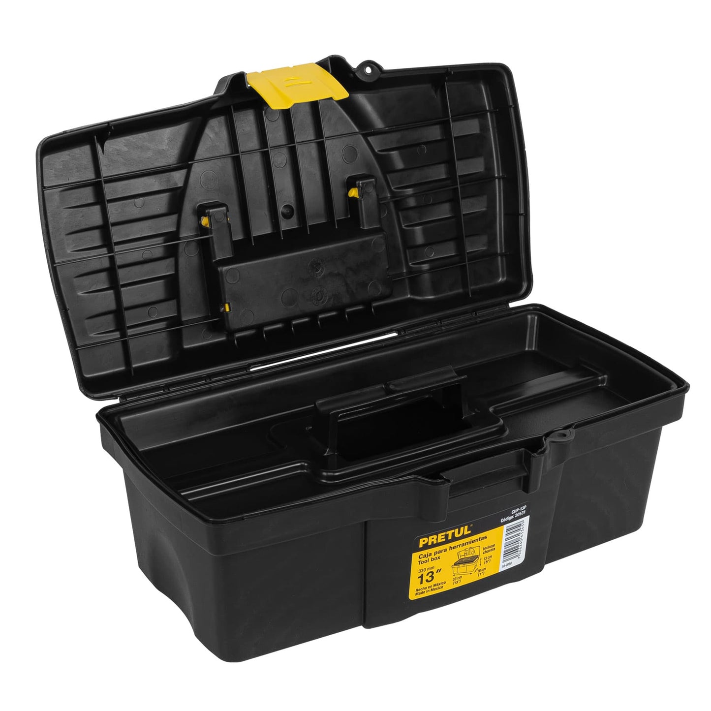 CHP-13P Caja plástica para herramientas, 13" Pretul