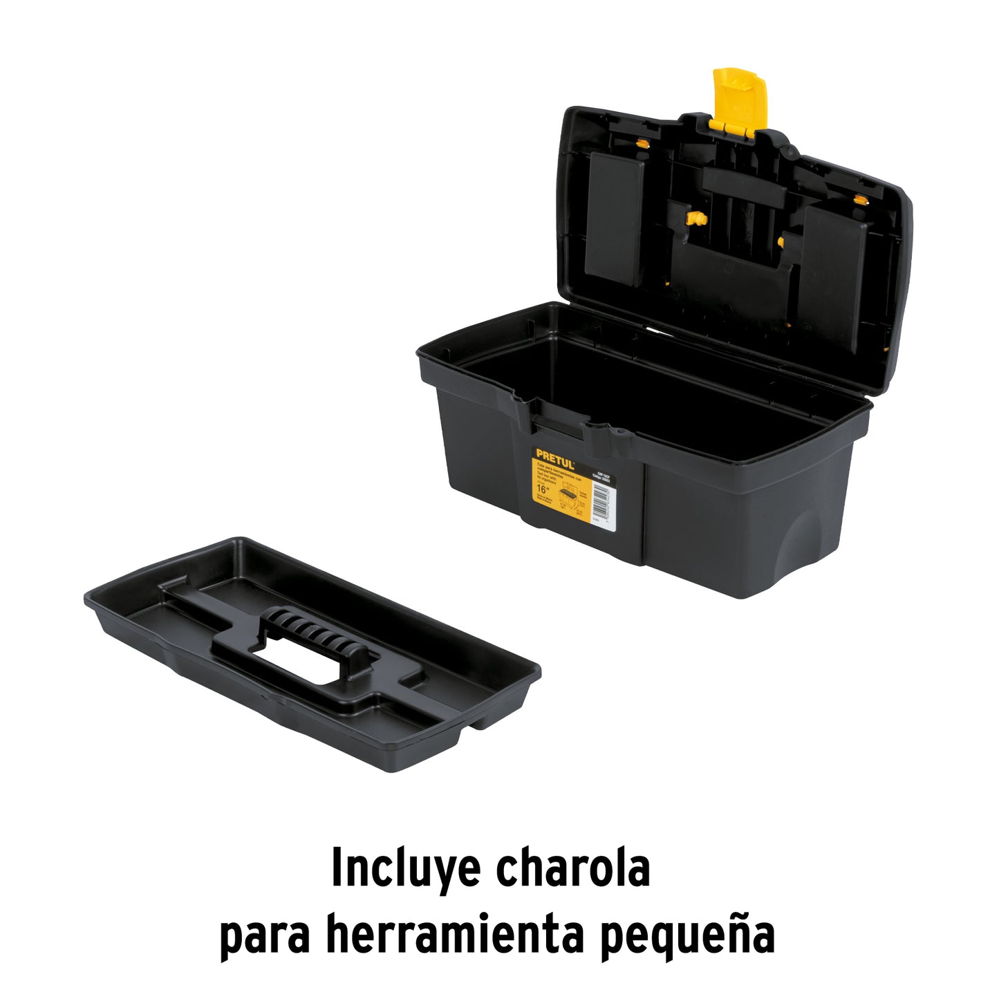 CHP-16CP Caja plástica 16' con compartimentos, Pretul