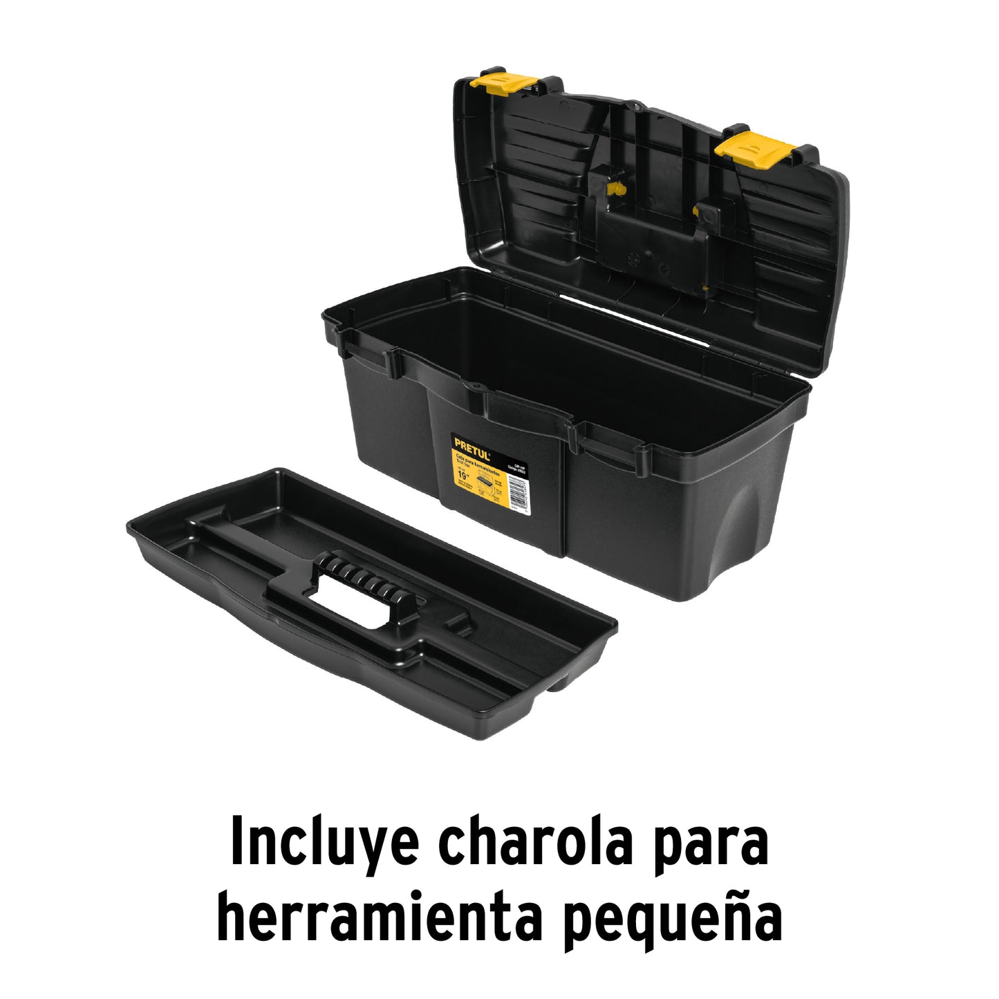 CHP-19P Caja plástica para herramientas 19', Pretul