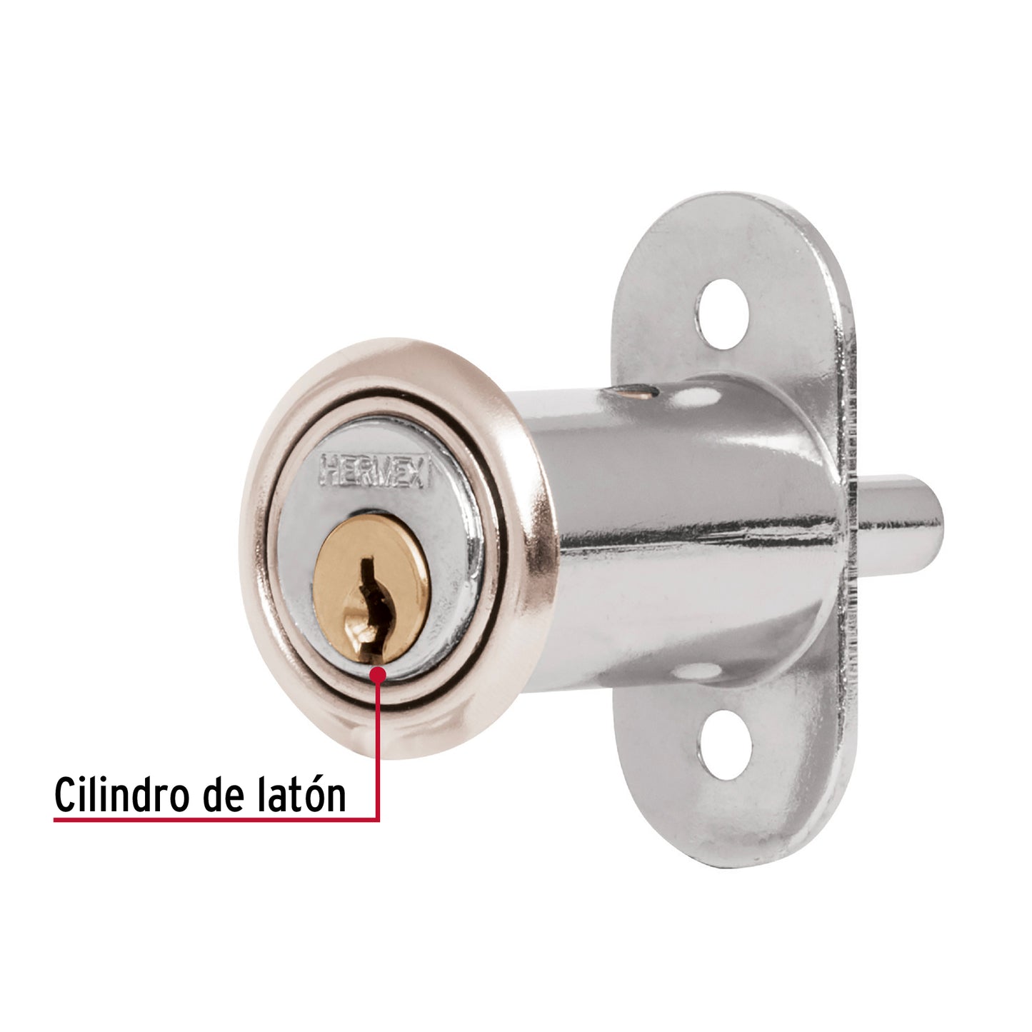 CM-20C Cerradura para mueble, modelo 20, cromo