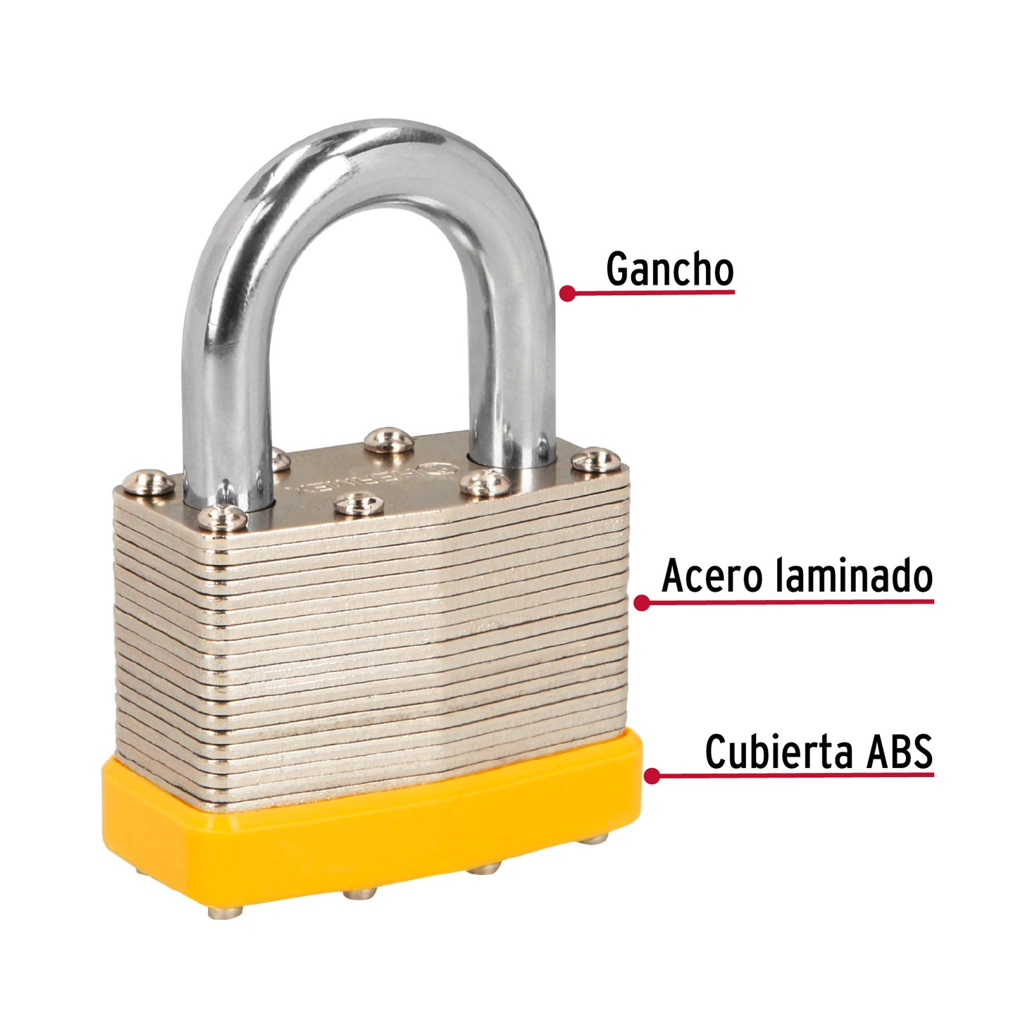 CM-50P Candado laminado, 50mm, Hermex basic