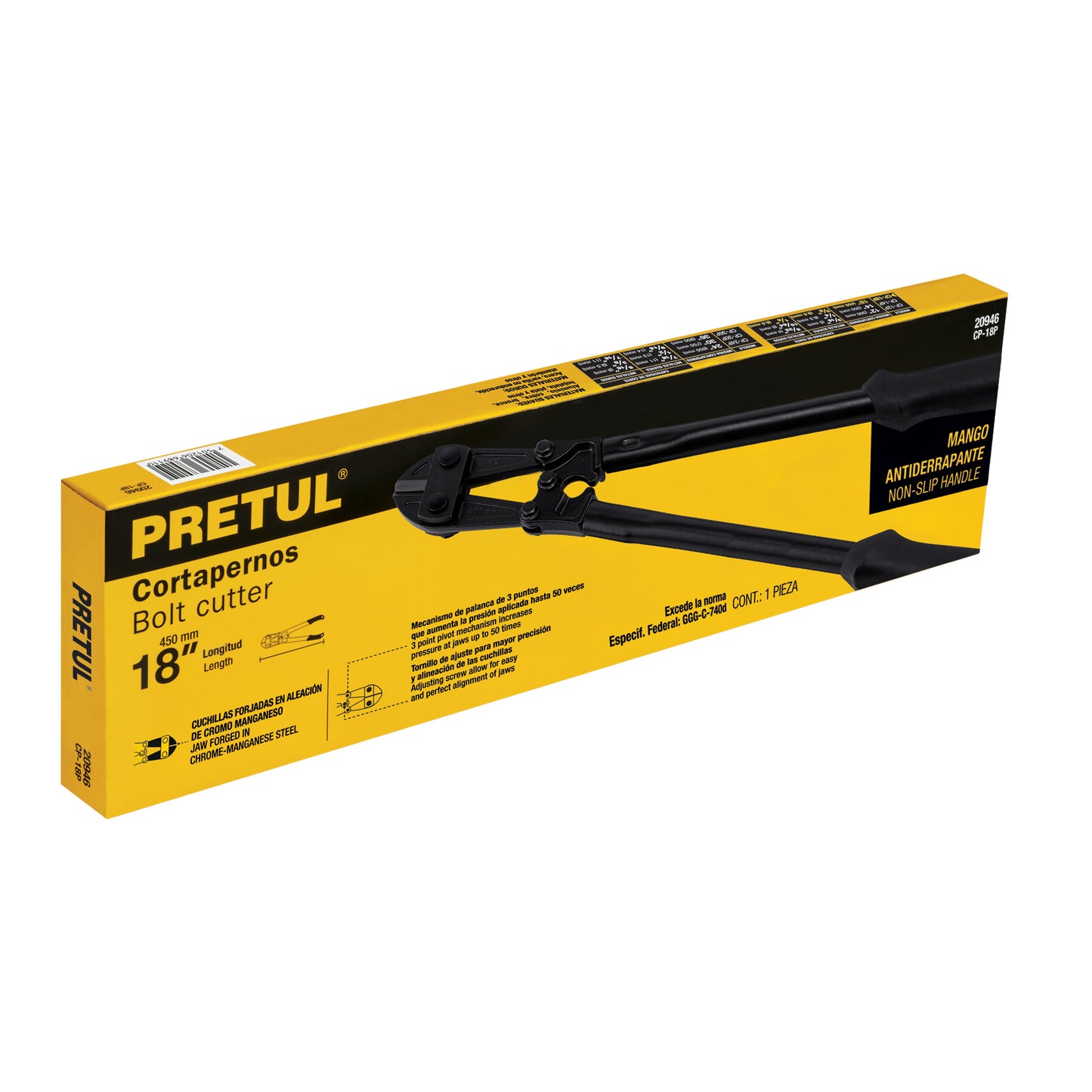CP-18P Cizalla cortapernos 18", Pretul