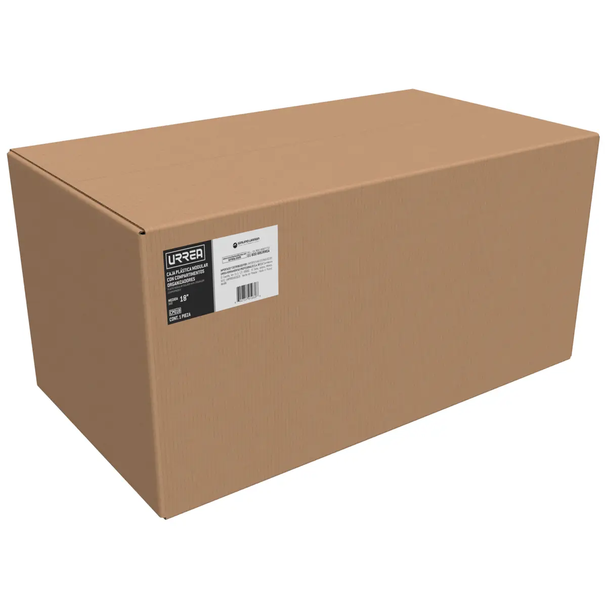CPO18 Caja plástica modular con organizador 18" X 10" X 9"