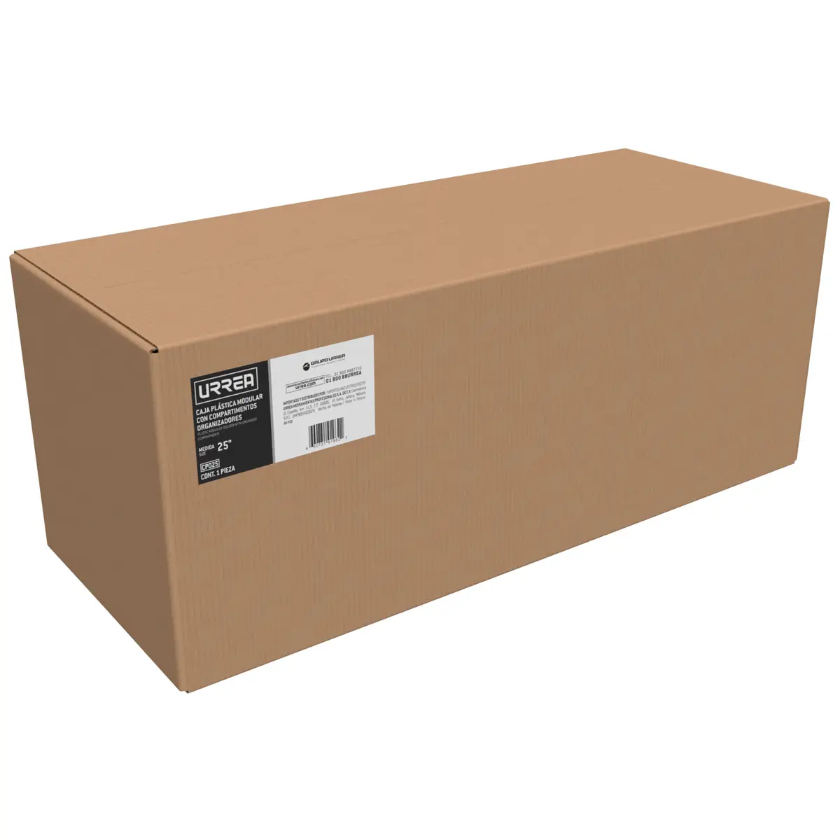 CPO25 Caja portaharramientas plástica modular con organizador 25" X 10" X 10"