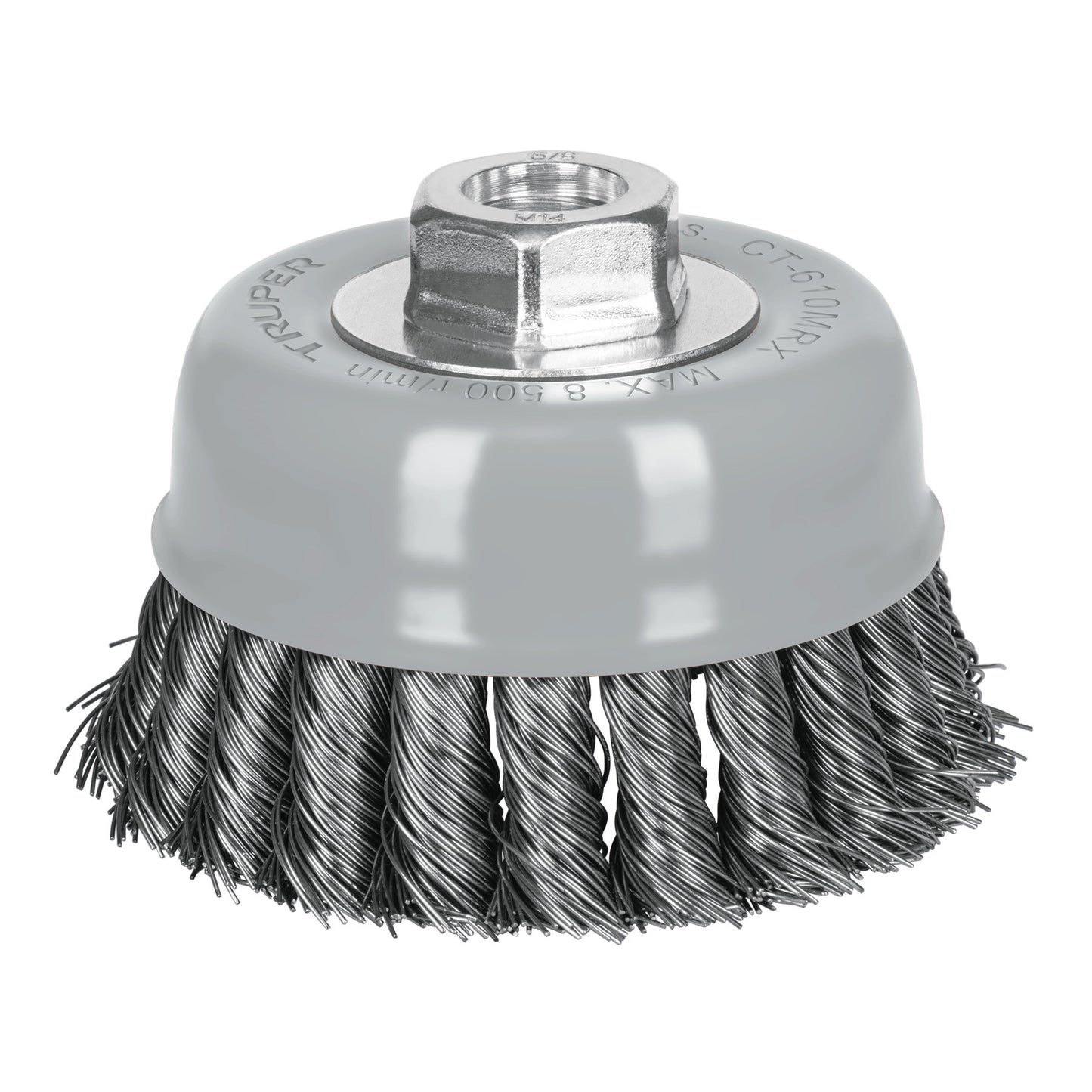 CT-610MRX Carda de copa, alambre trenzado grueso , 4', Multi rosca