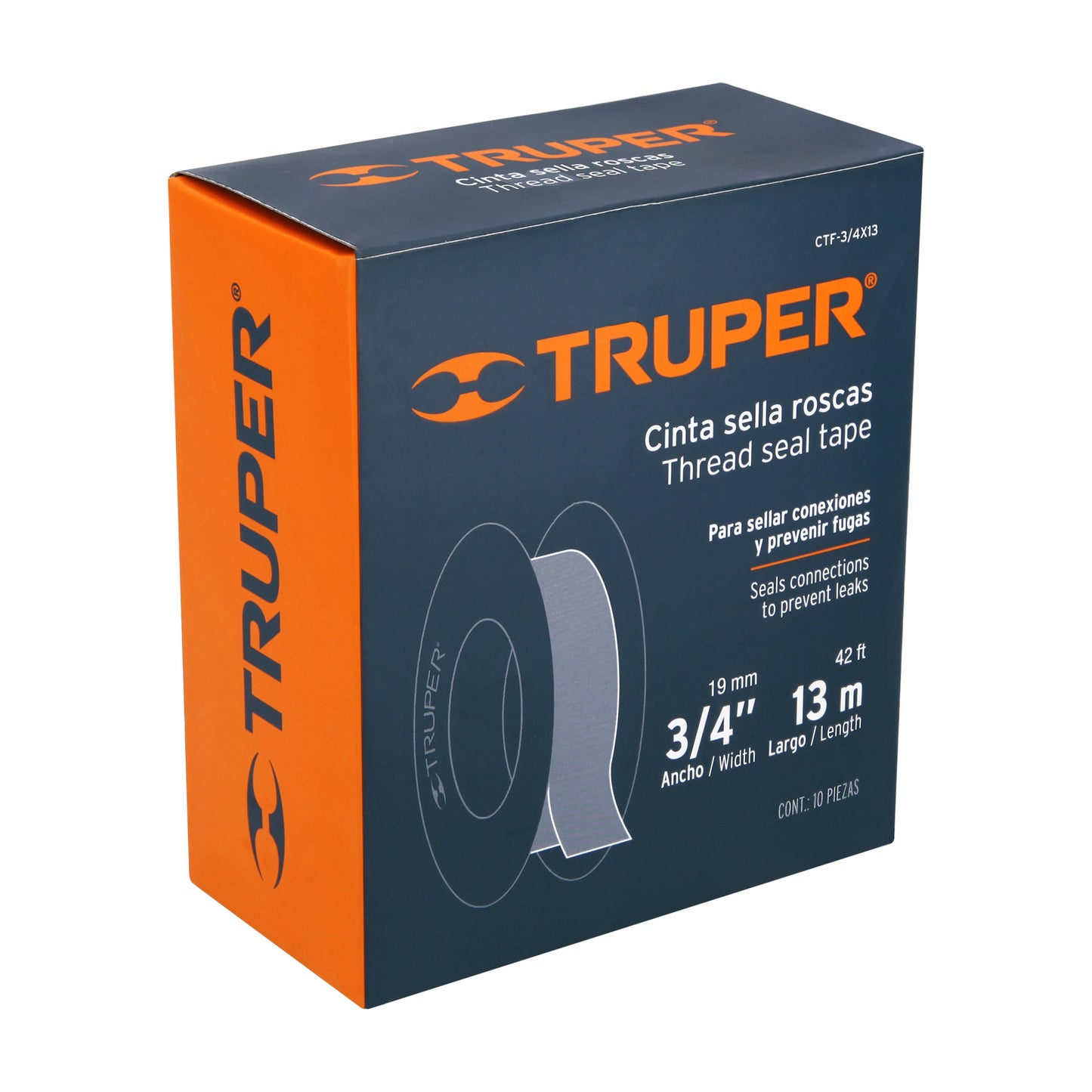 CTF-3/4X13 Cinta de teflon, uso general, 13 m, 3/4"