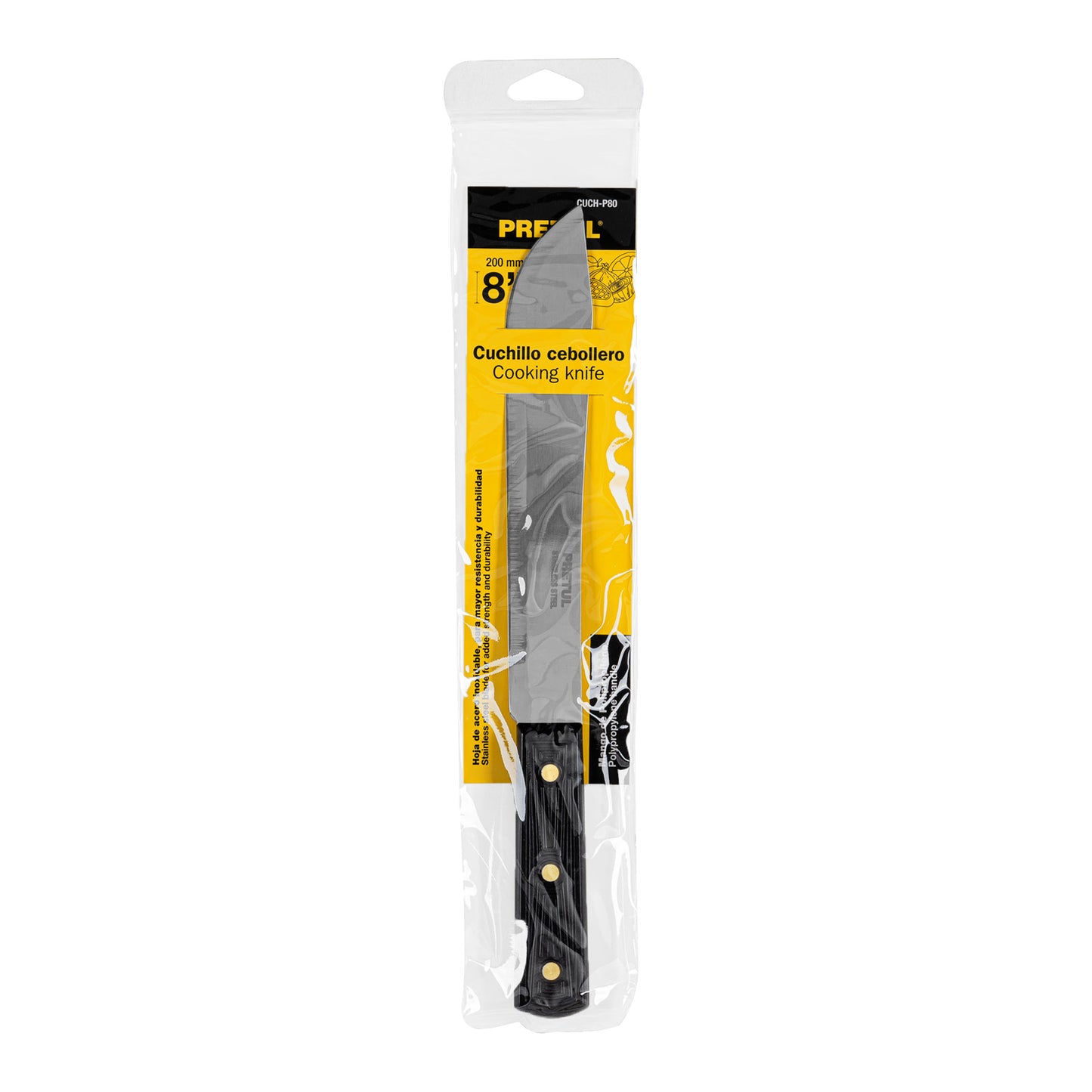 CUCH-P80 Cuchillo cebollero, mango plástico, 8"