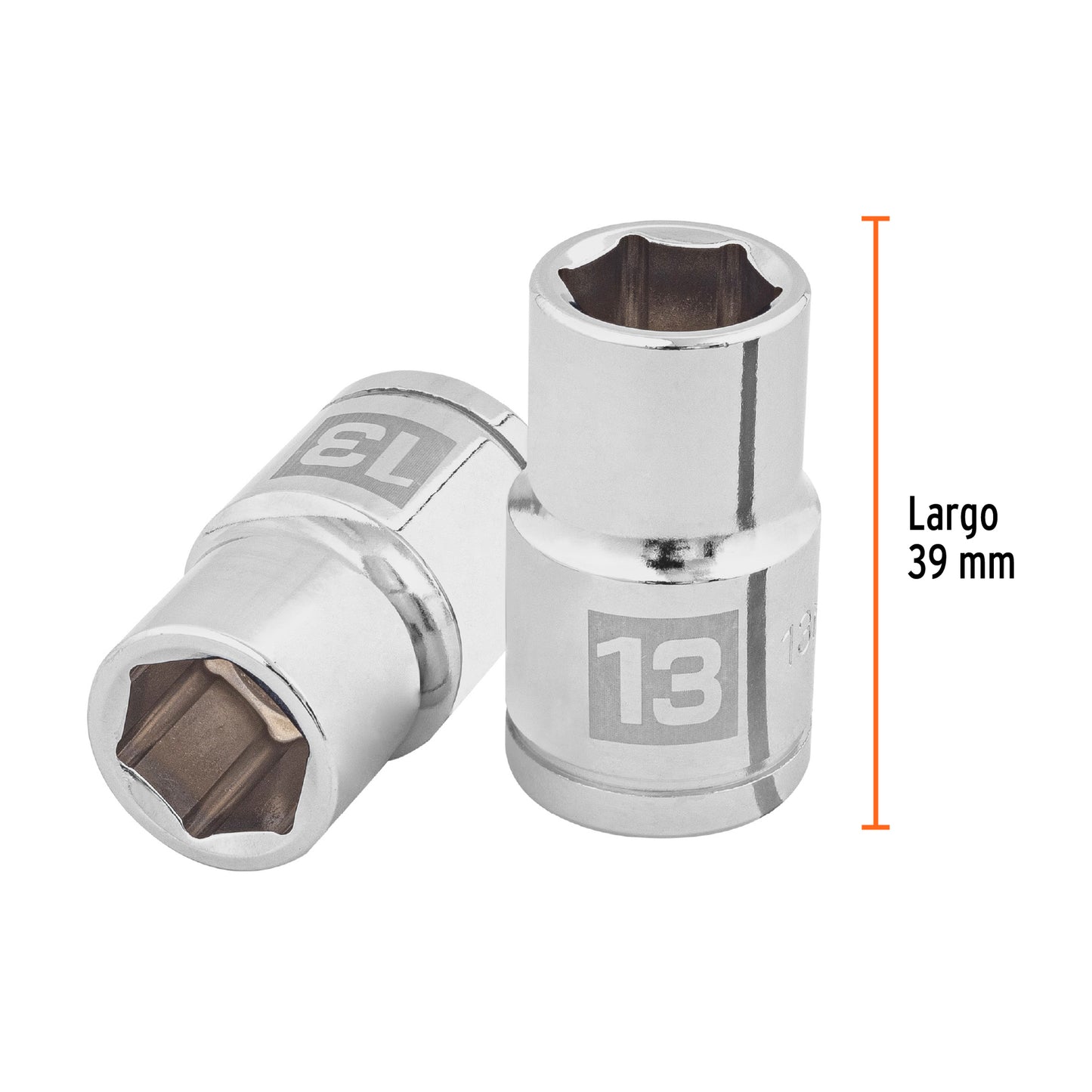 D-1213-M Copa de 6 puntas, mando 1/2" de 13mm