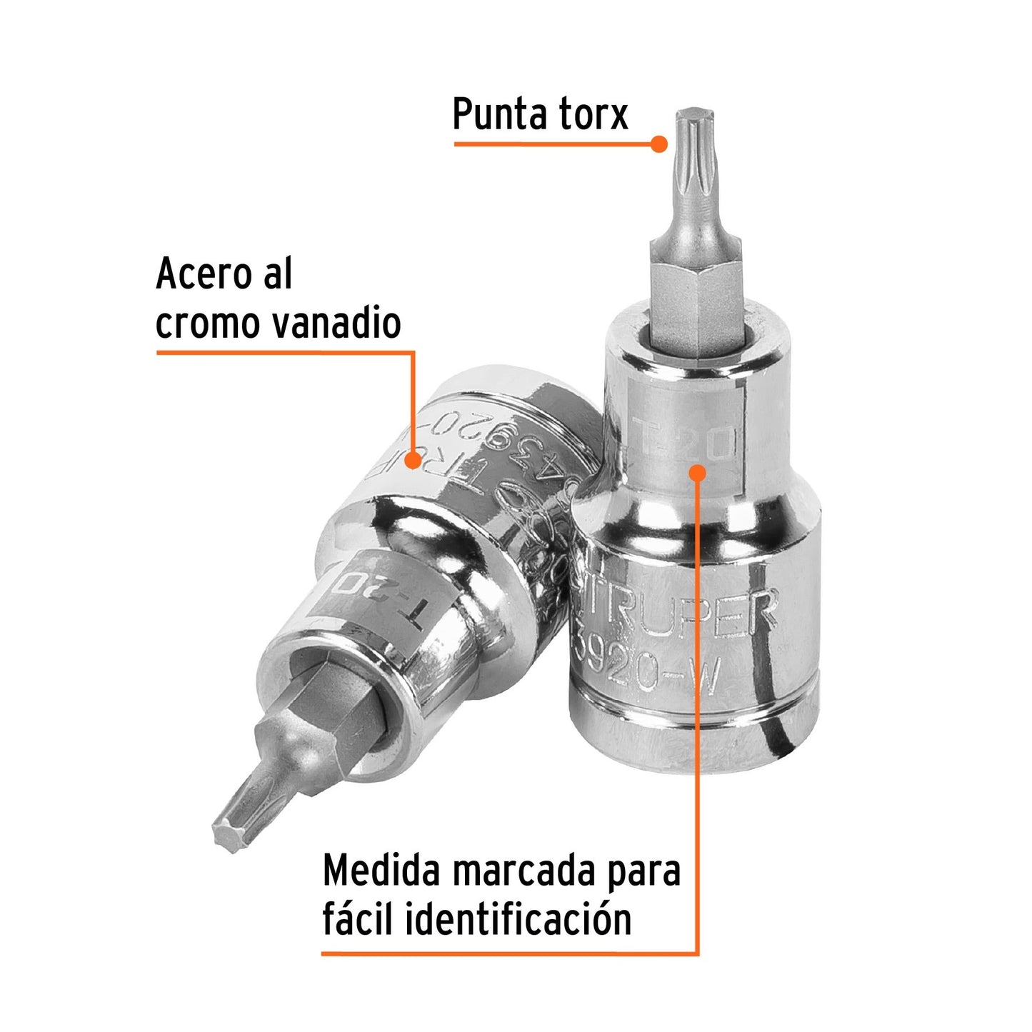 D-543920-W Copa punta torx, mando 1/2", T-20