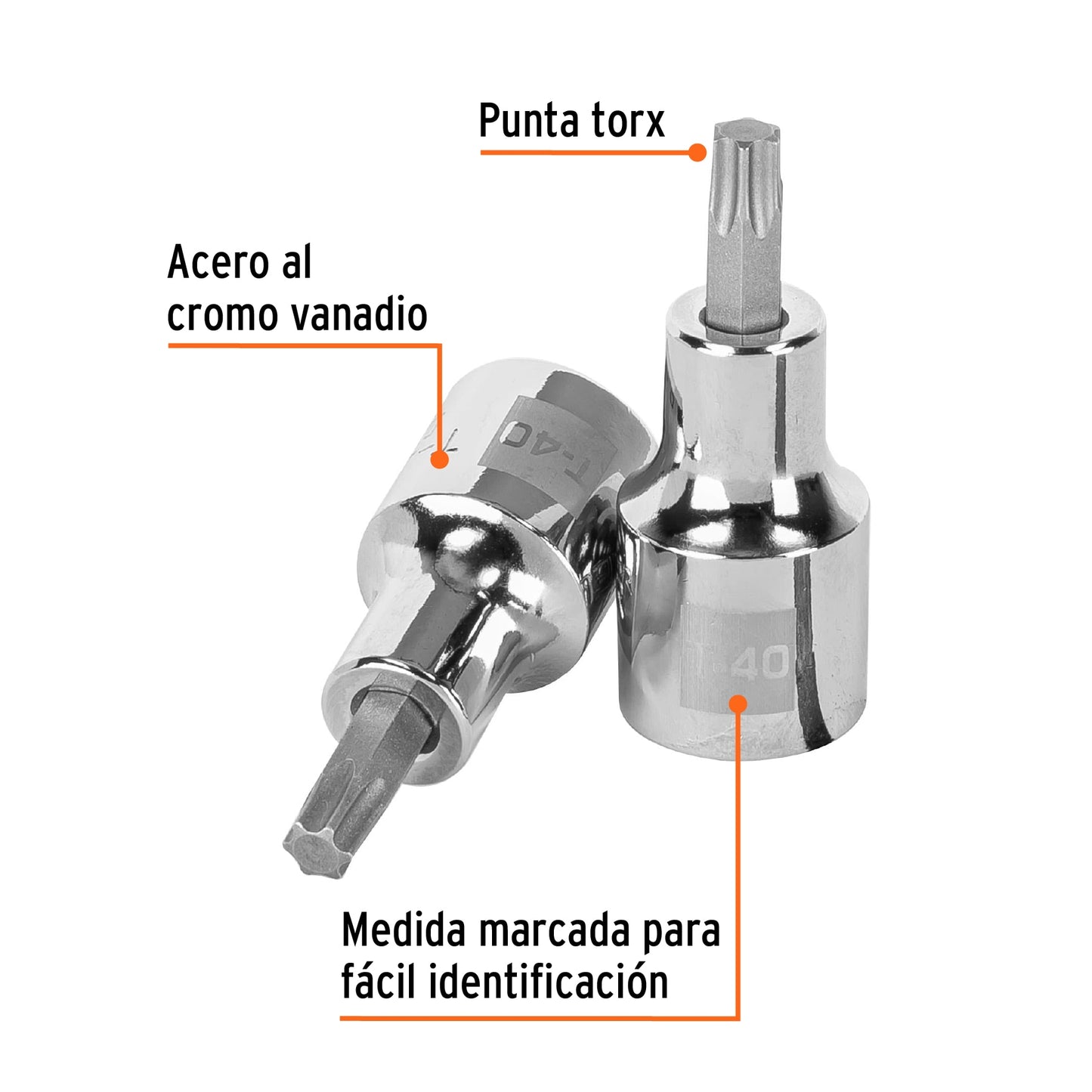 D-543940-W Copa punta torx, mando 1/2", T-40