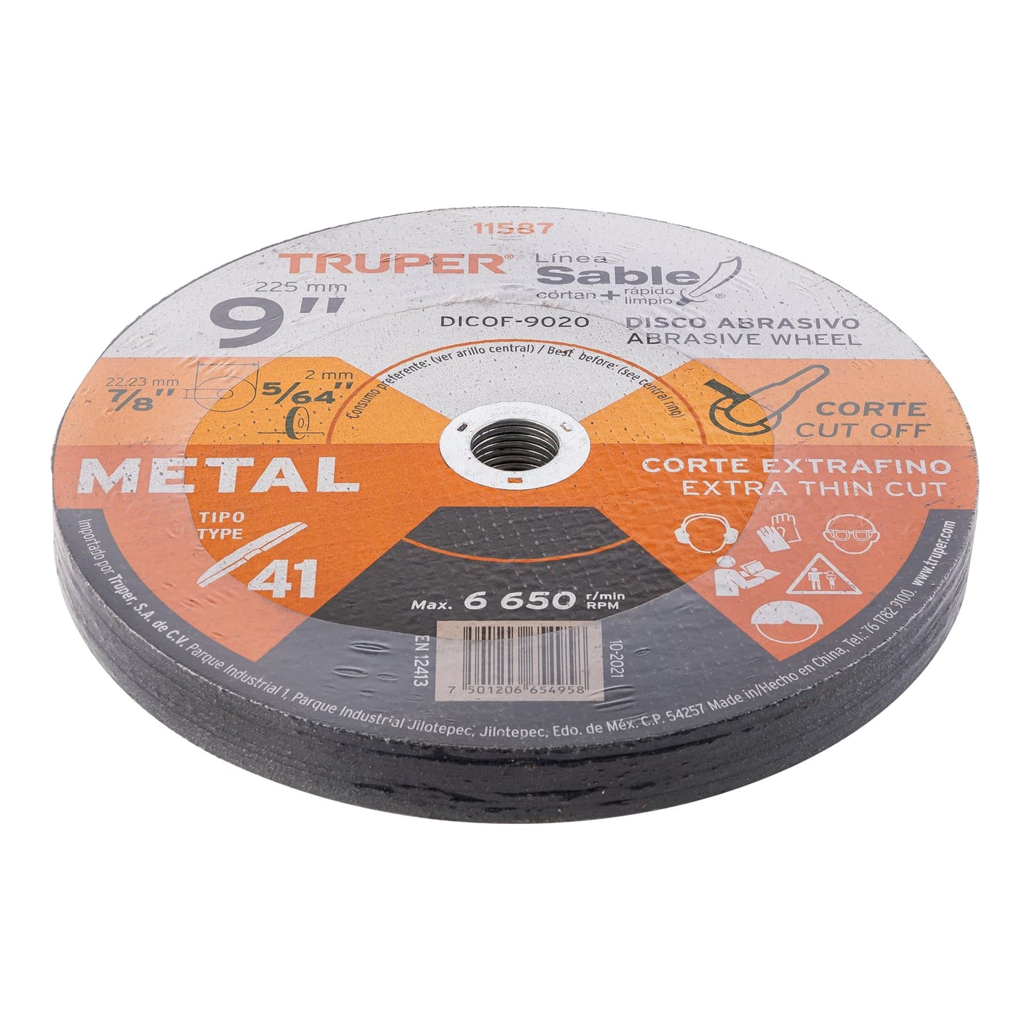 DICOF-9020 Disco Tipo 41, corte extrafino de metal Línea Sable 9", 2.0mm