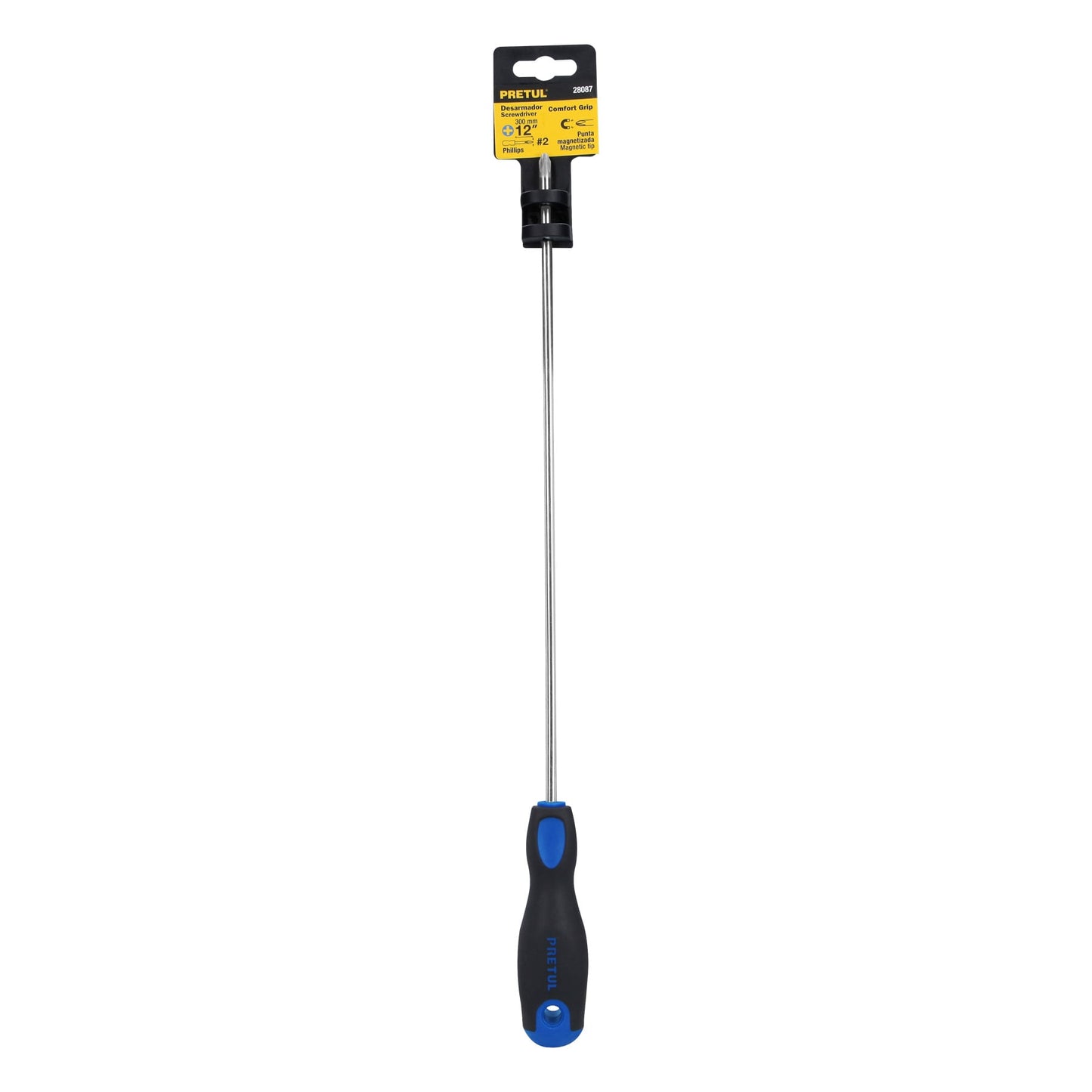DP-1/4X12BP Desarmador punta Phillips,1/4x 12',mango Comfort Grip, Pretul