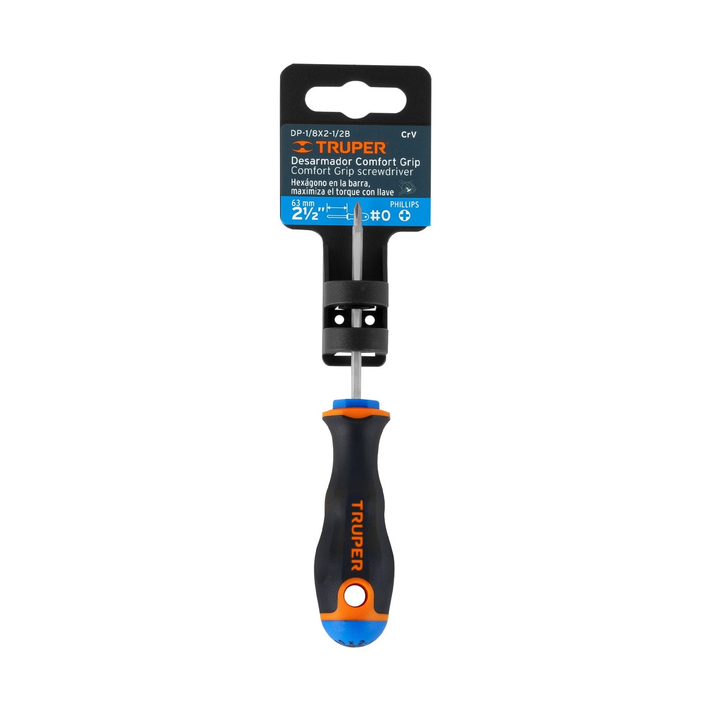 DP-1/8X2-1/2B Destornillador punta phillips, 1/8" x 2-1/2" mango Comfort Grip