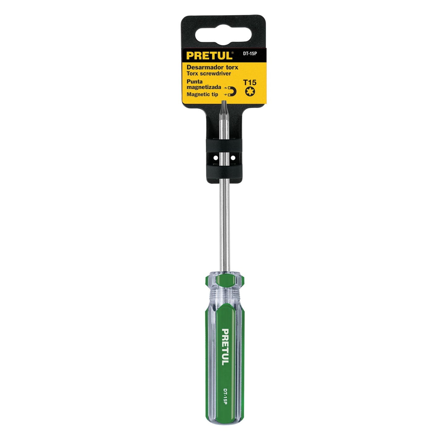 DT-15P Desarmador punta Torx T 15 mango de PVC Pretul