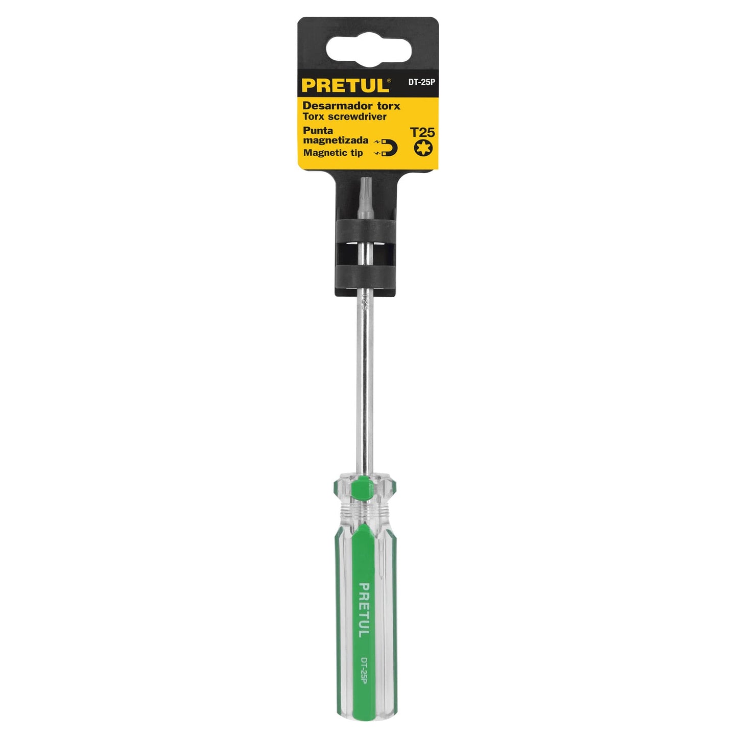 DT-25P Desarmador punta Torx T 25 mango de PVC Pretul