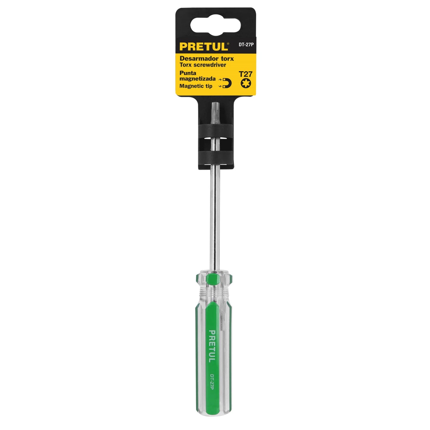 DT-27P Desarmador punta Torx T 27 mango de PVC Pretul