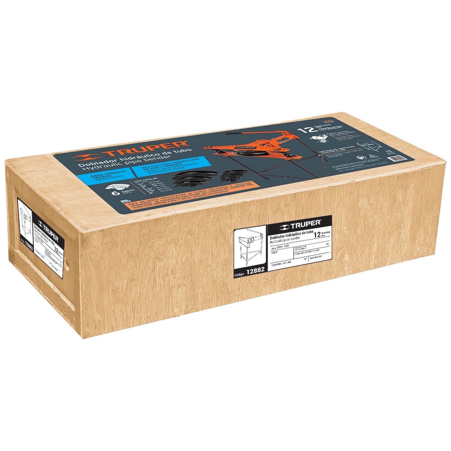 DTH-12X Doblador de tubo hidráulico, 12 toneladas, horizontal