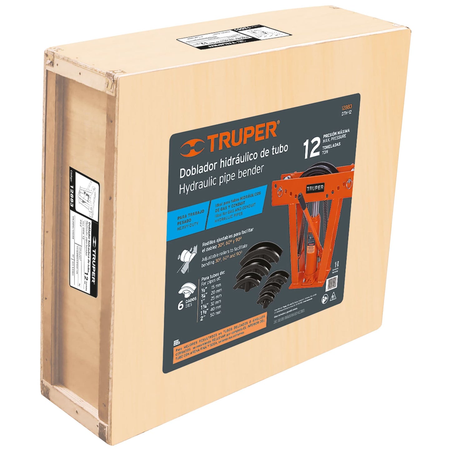DTH-12 Doblador de tubo hidráulico, 12 toneladas
