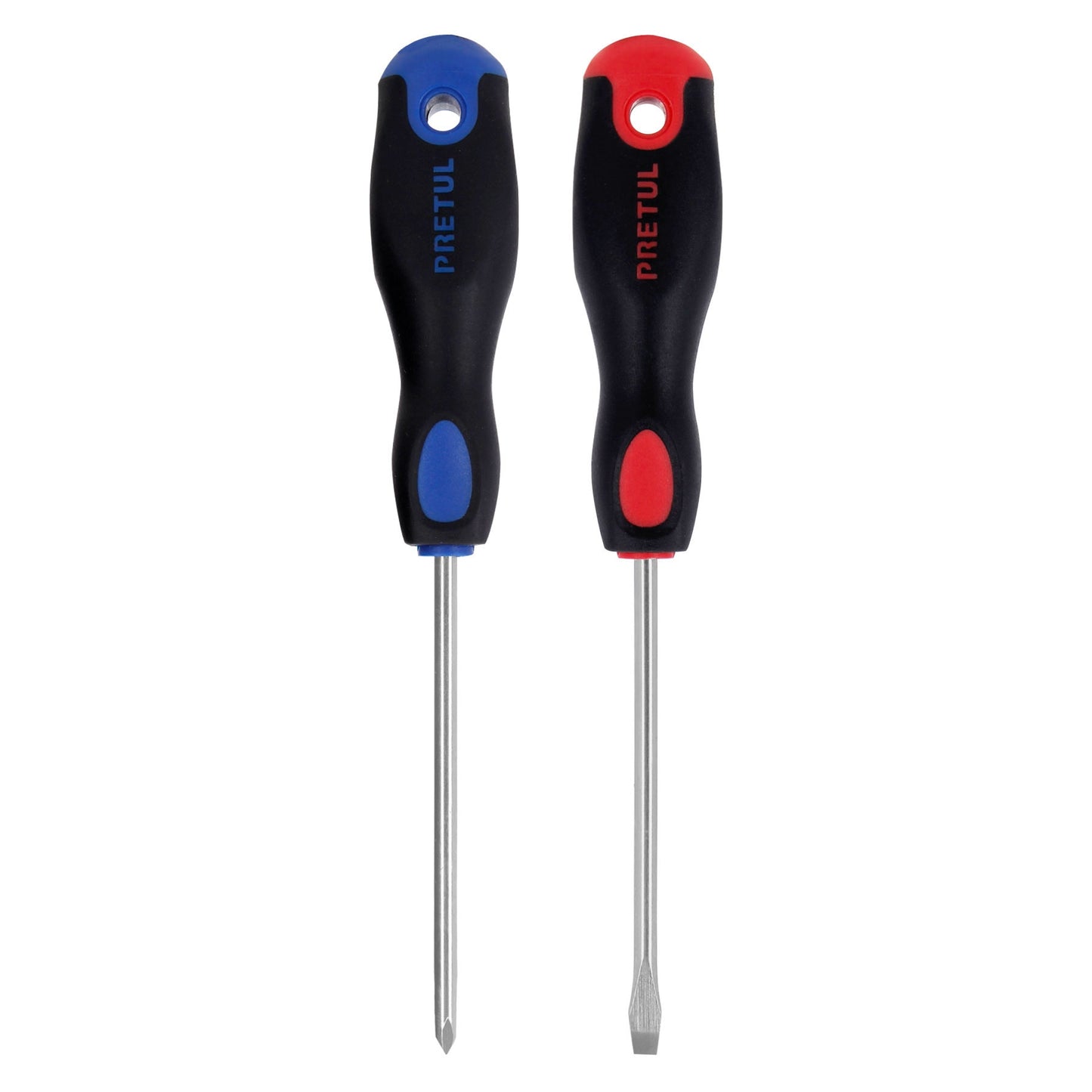 DUO-3/16X4BP Dúo de Destornilladores, 3/16" x 4", mango Comfort Grip, Pretul