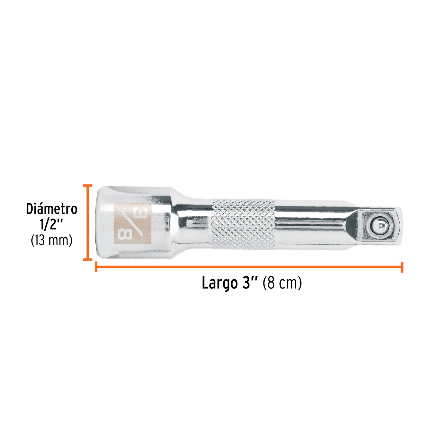 E-5260 Extensión de 3" para ratchet, para copas mando 3/8"