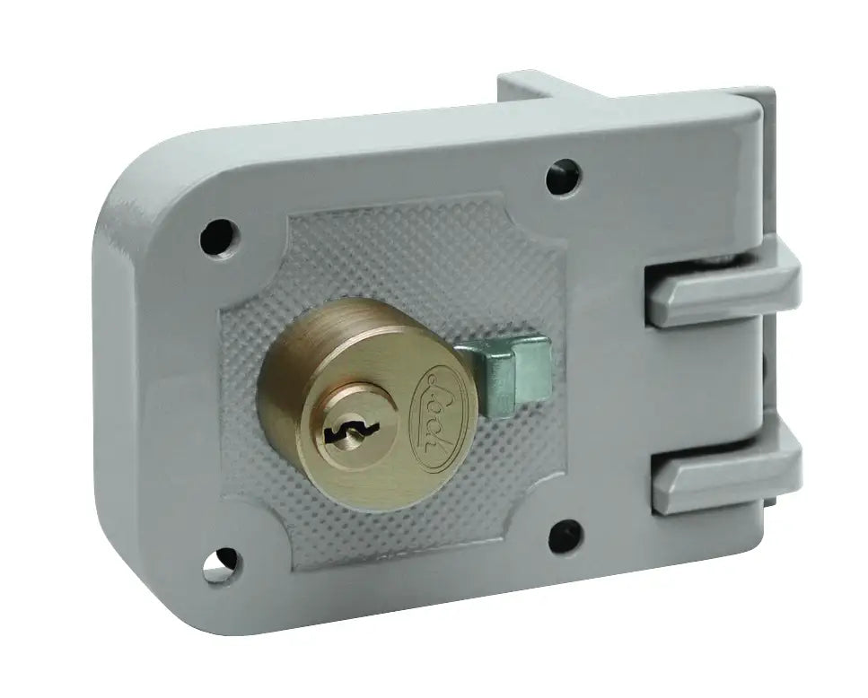 L530IGS Cerradura de sobreponer para puerta corrediza cilindro doble, izquierda, Lock