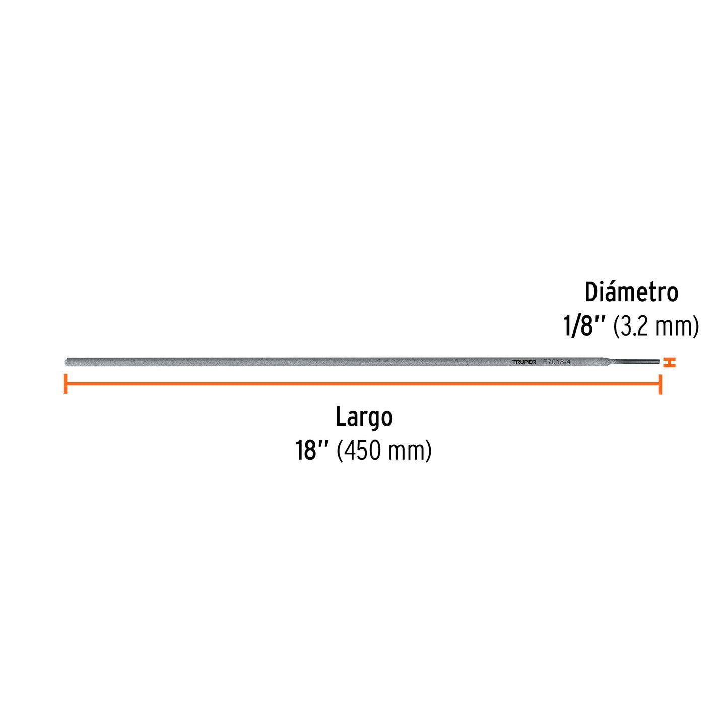 E7018-4 Soldadura eléctrica 7018 de 1/8', bolsa con 1 kilo