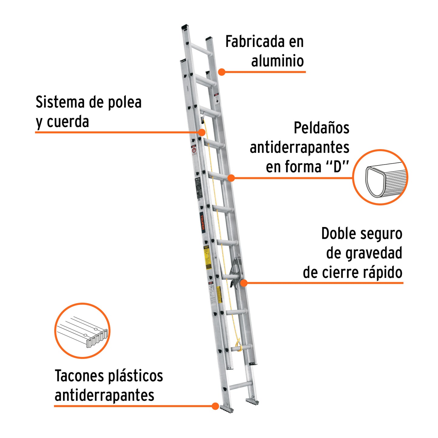 ESE-20 Escalera de extensión, tipo III, 20 peldaños