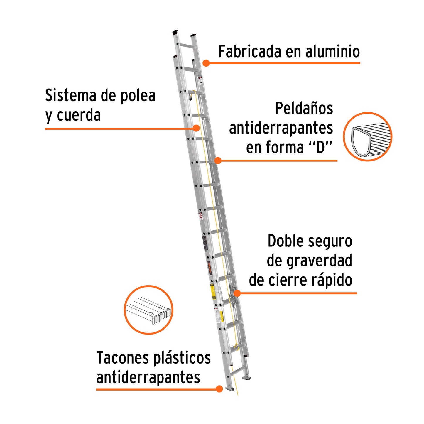 ESE-28 Escalera de extensión, tipo III, 28 escalones