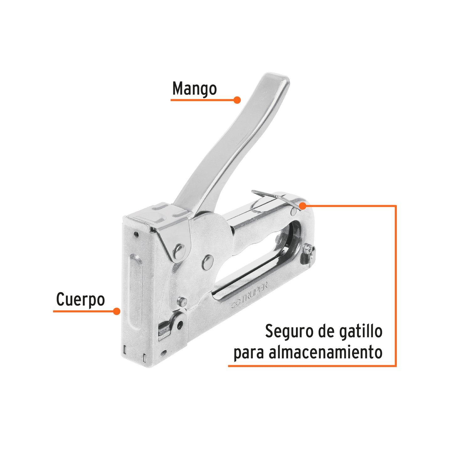ET-19 Grapadora tipo pistola para ¼ y 5/16, con 200 grapas
