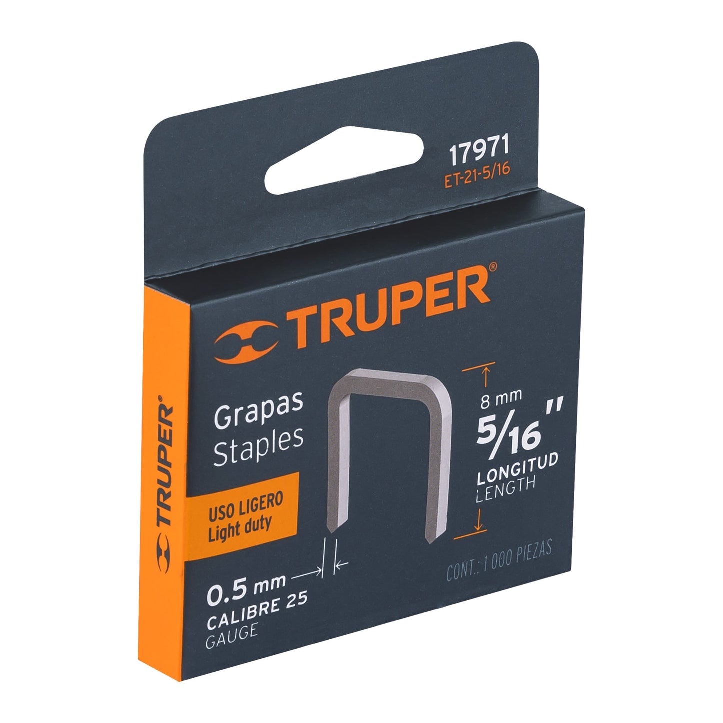 ET-21-5/16 Grapas para ET-21, 5/16", caja con 1000 piezas