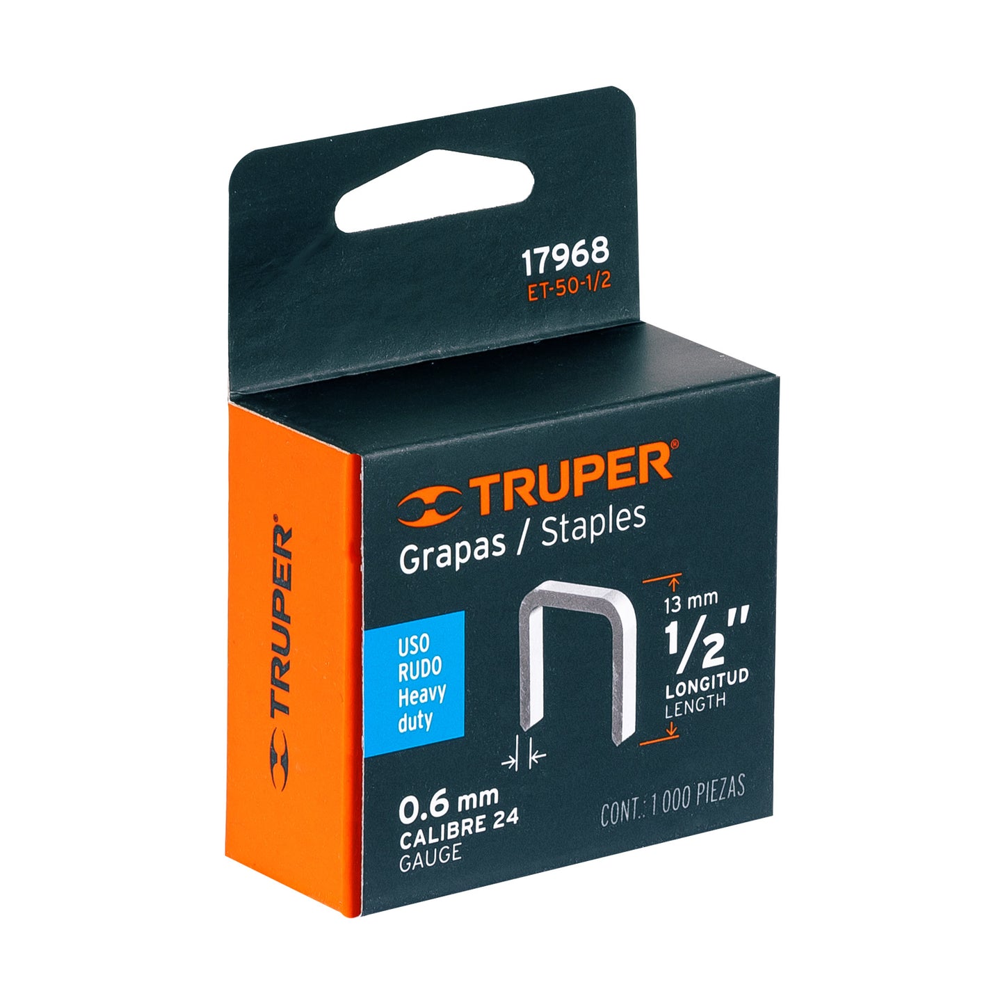 ET-50-1/2 Grapas para ET-50, 1/2", caja con 1000 piezas
