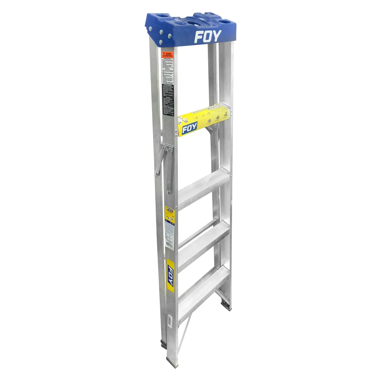 ETF4 Escalera de tijera tipo 3 de aluminio y tapa plástica, 4 peldaños