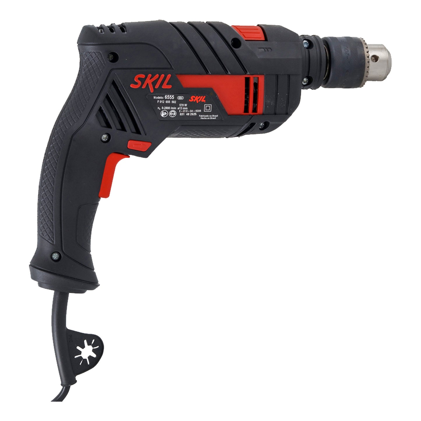 Taladro percutor Skil 6555 570W 110V, maletín y brocas