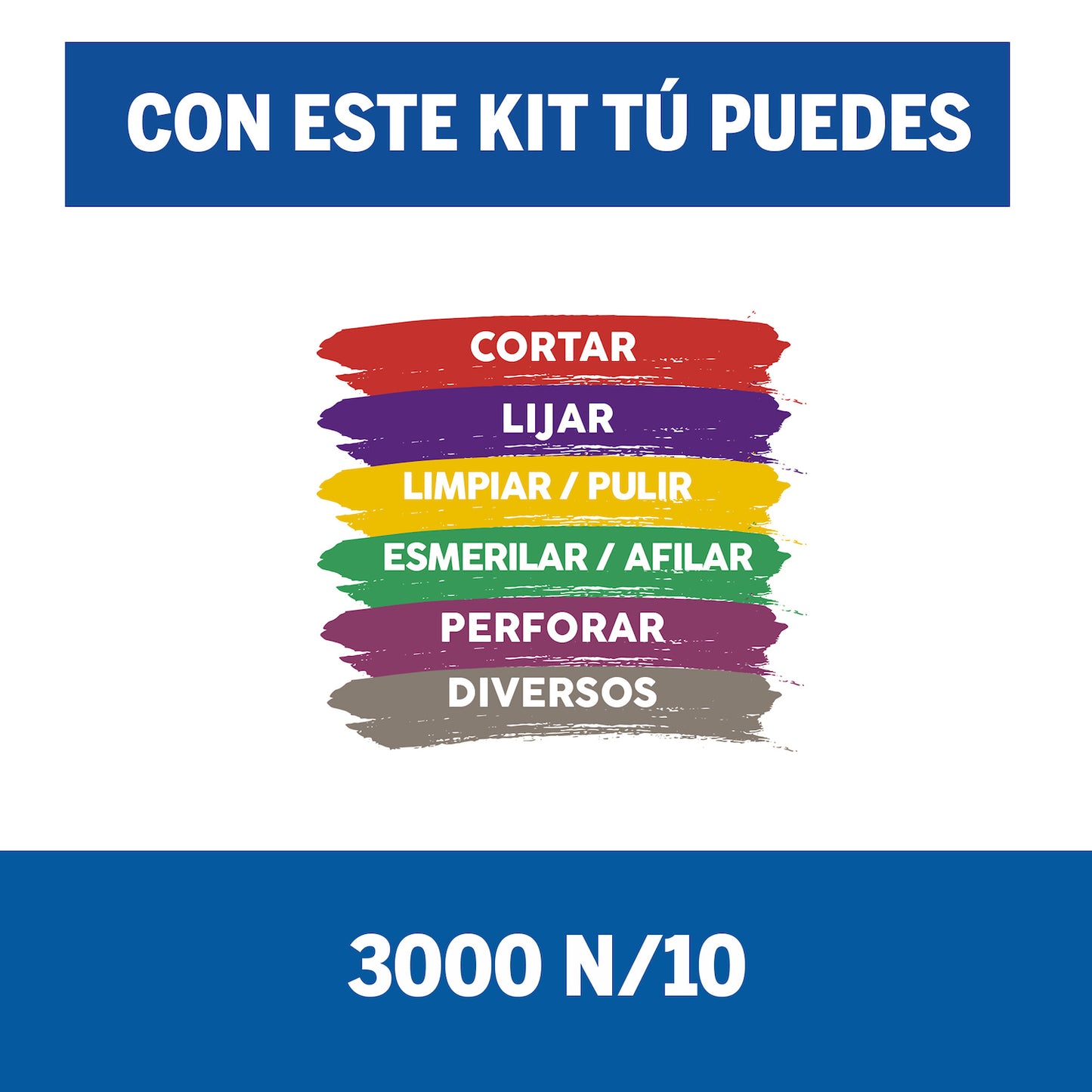 F0133000PA-000 Dremel 3000 Mototool con 10 Accesorios