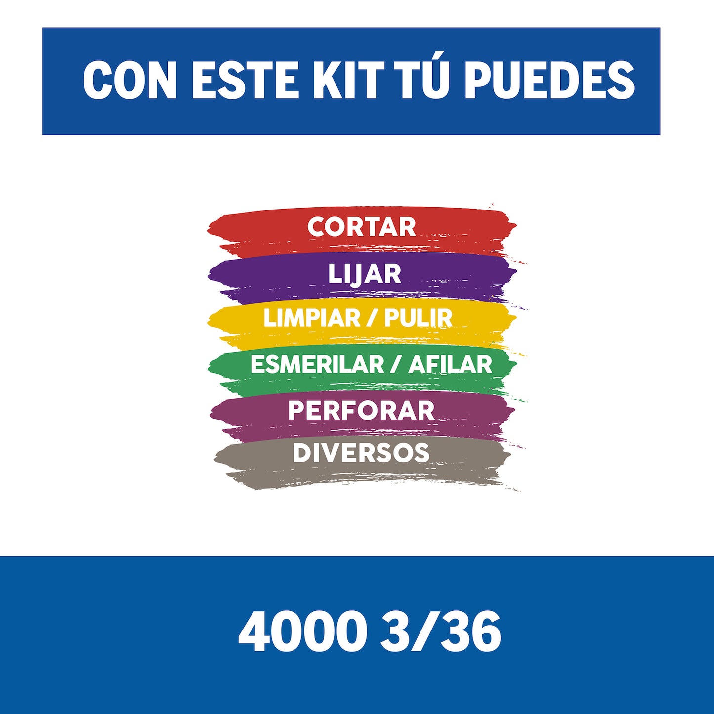 F0134000NA-000 Dremel 4000 Mototool con 3 Acoples y 36 Accesorios + Maleta