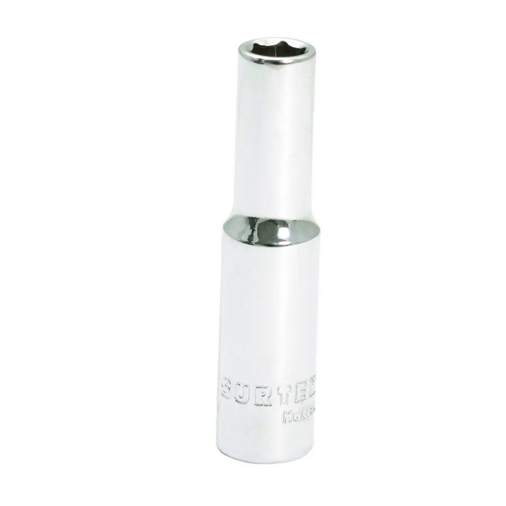 F4407HLM Copa larga 6 pt cuadrante 1/4" de 7 mm recubierta en Cr-Ni