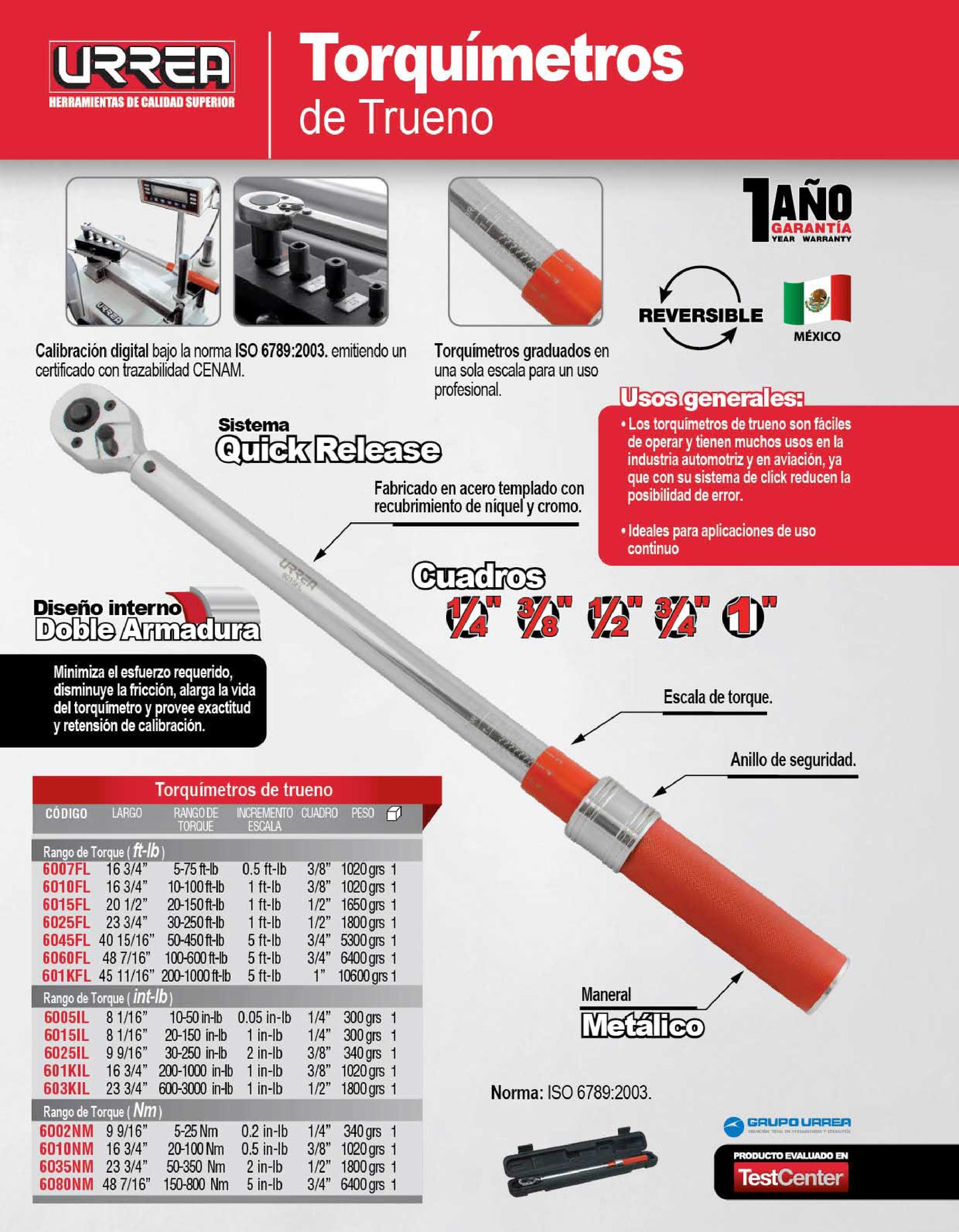 6080NM Torquimetro trueno 3/4" 150-800 Nm