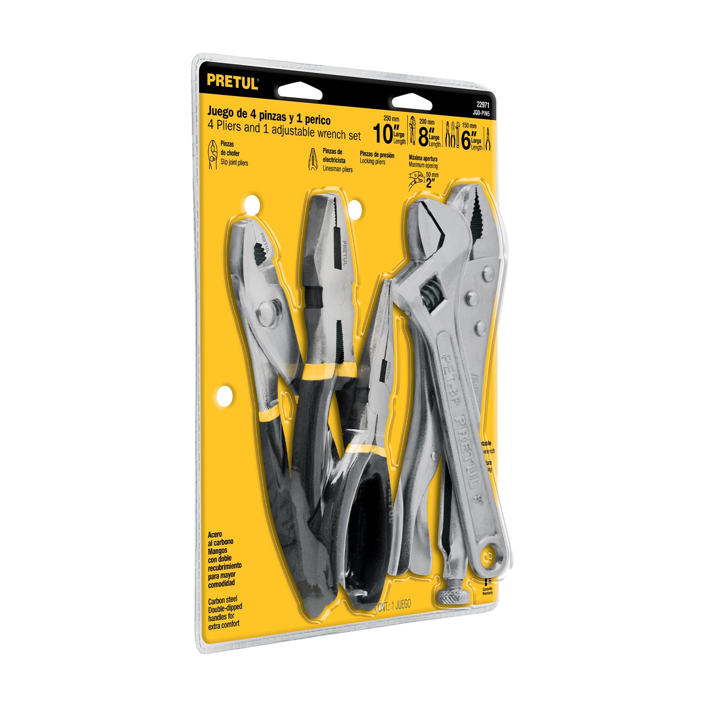 JGO-PIN5 Juego de alicates, 5 piezas, Pretul