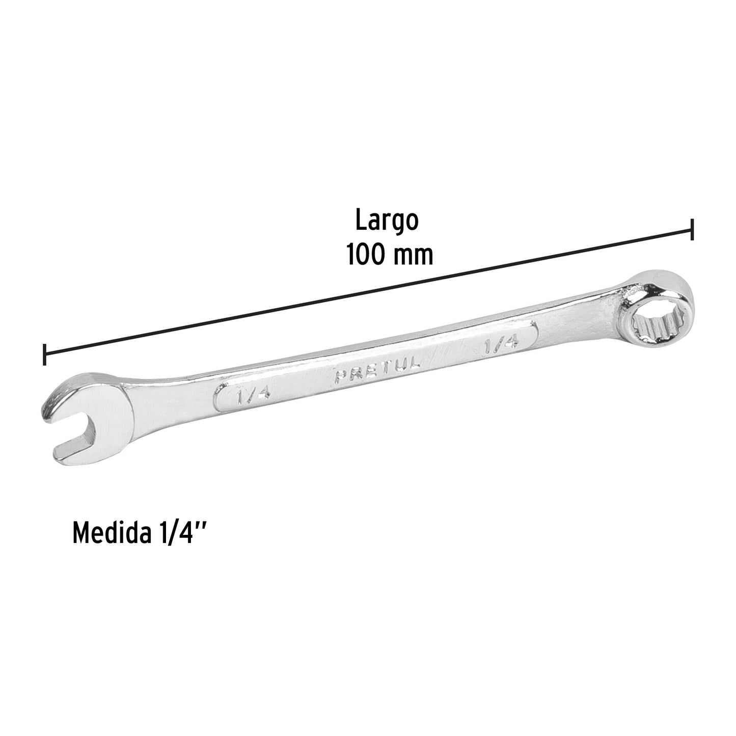 LL-1208P Llave mixta 1/4' x 95 mm, Pretul