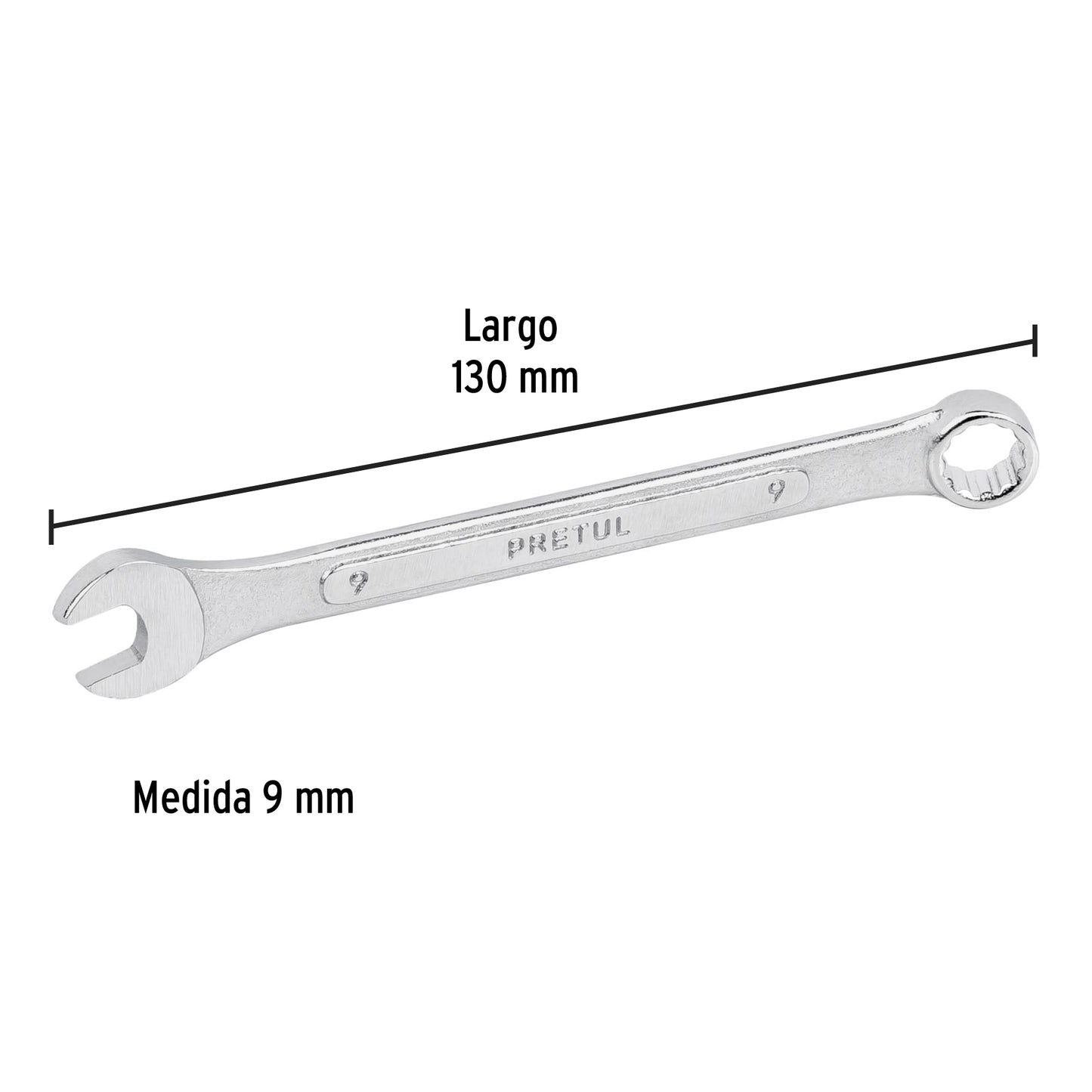 LL-1209MP Llave mixta mm, 9 x 110 mm, Pretul