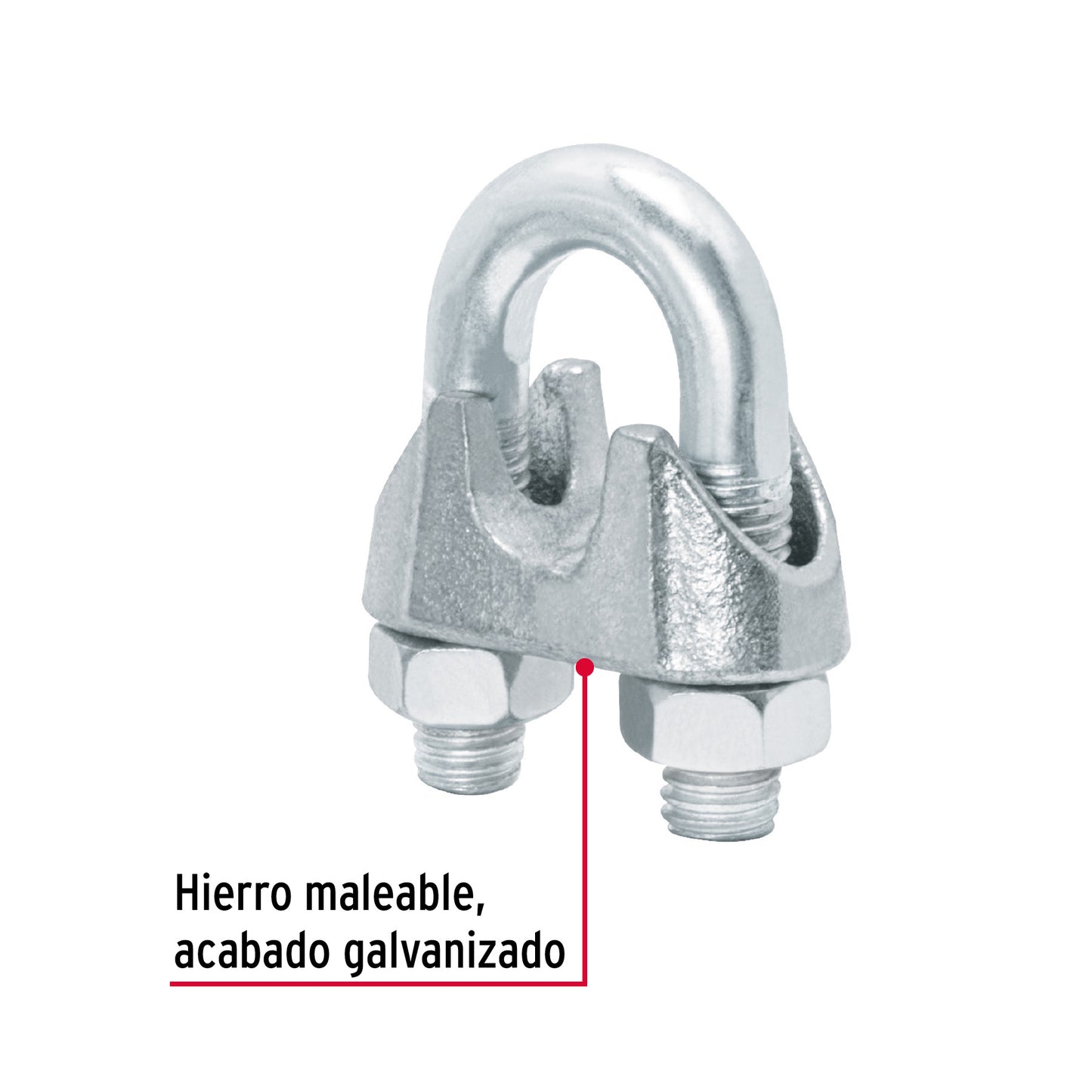 Perros-1/2 Perros para cable de 1/2" tarjeta con 1 pza