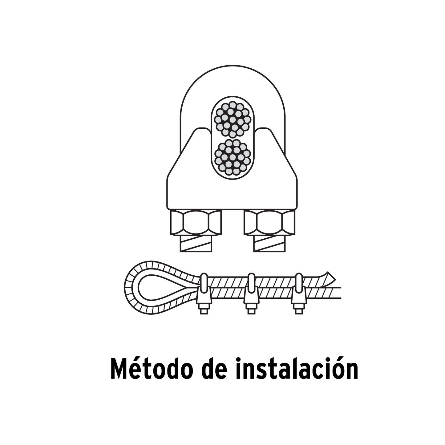 Perros-1/2 Perros para cable de 1/2" tarjeta con 1 pza