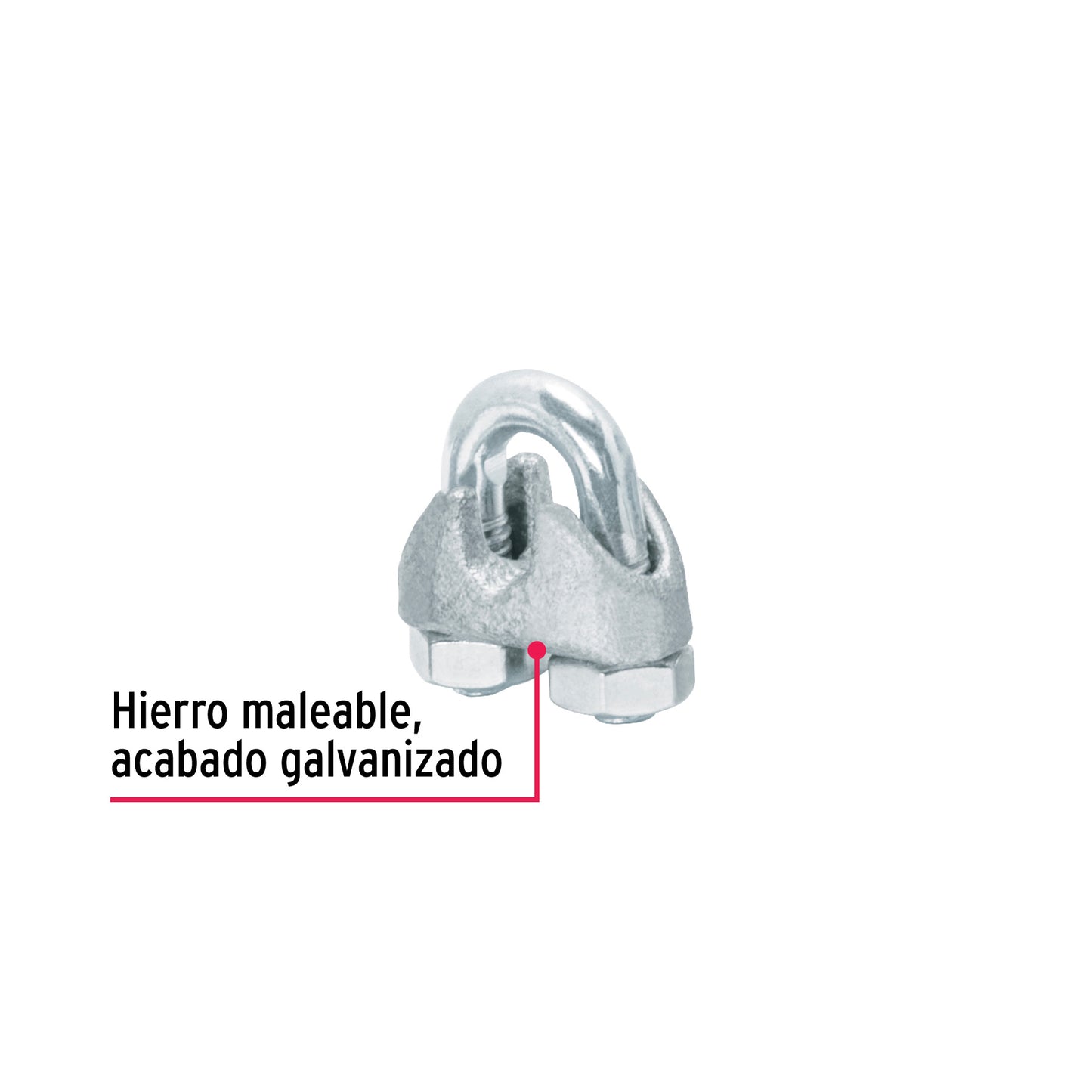 Perros-3/16 Perros para cable de 3/16" tarjeta con 2 pzas