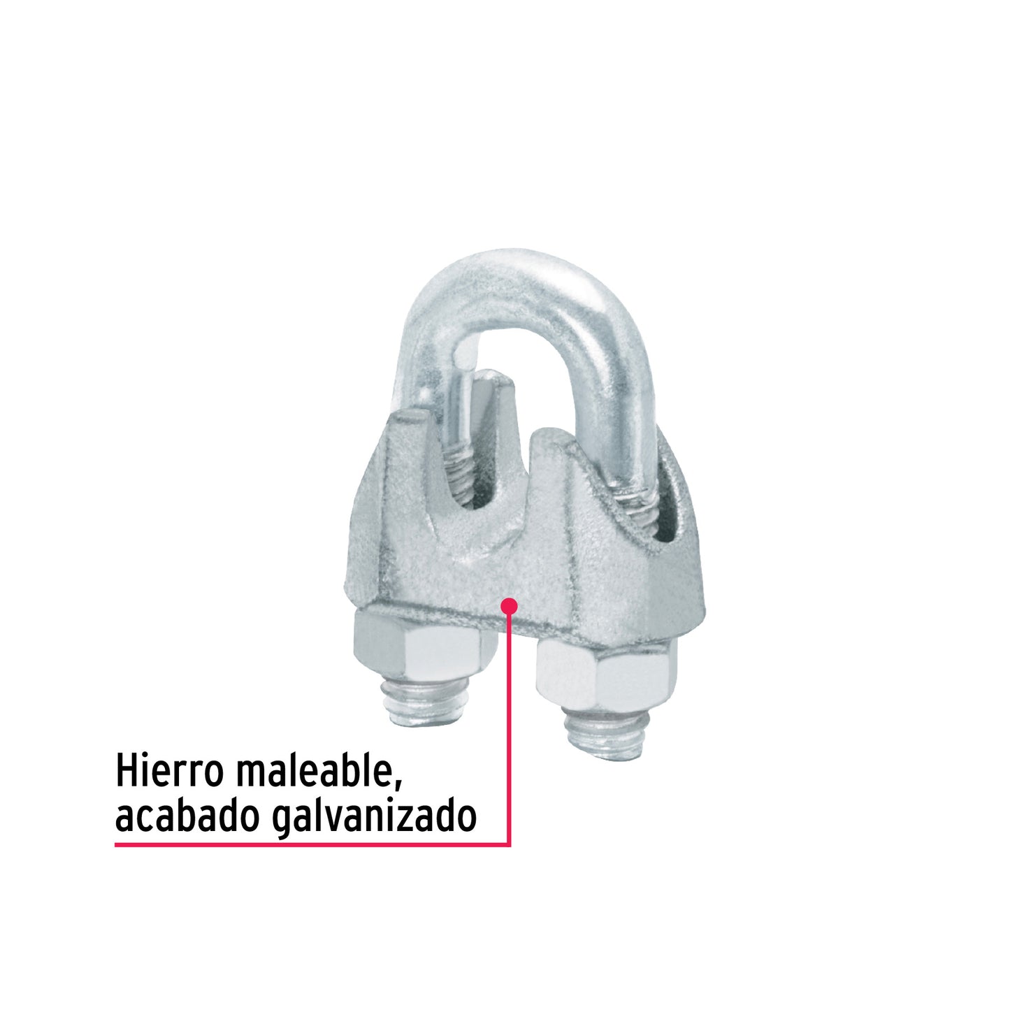 Perros-3/8 Perros para cable de 3/8" tarjeta con 1 pza