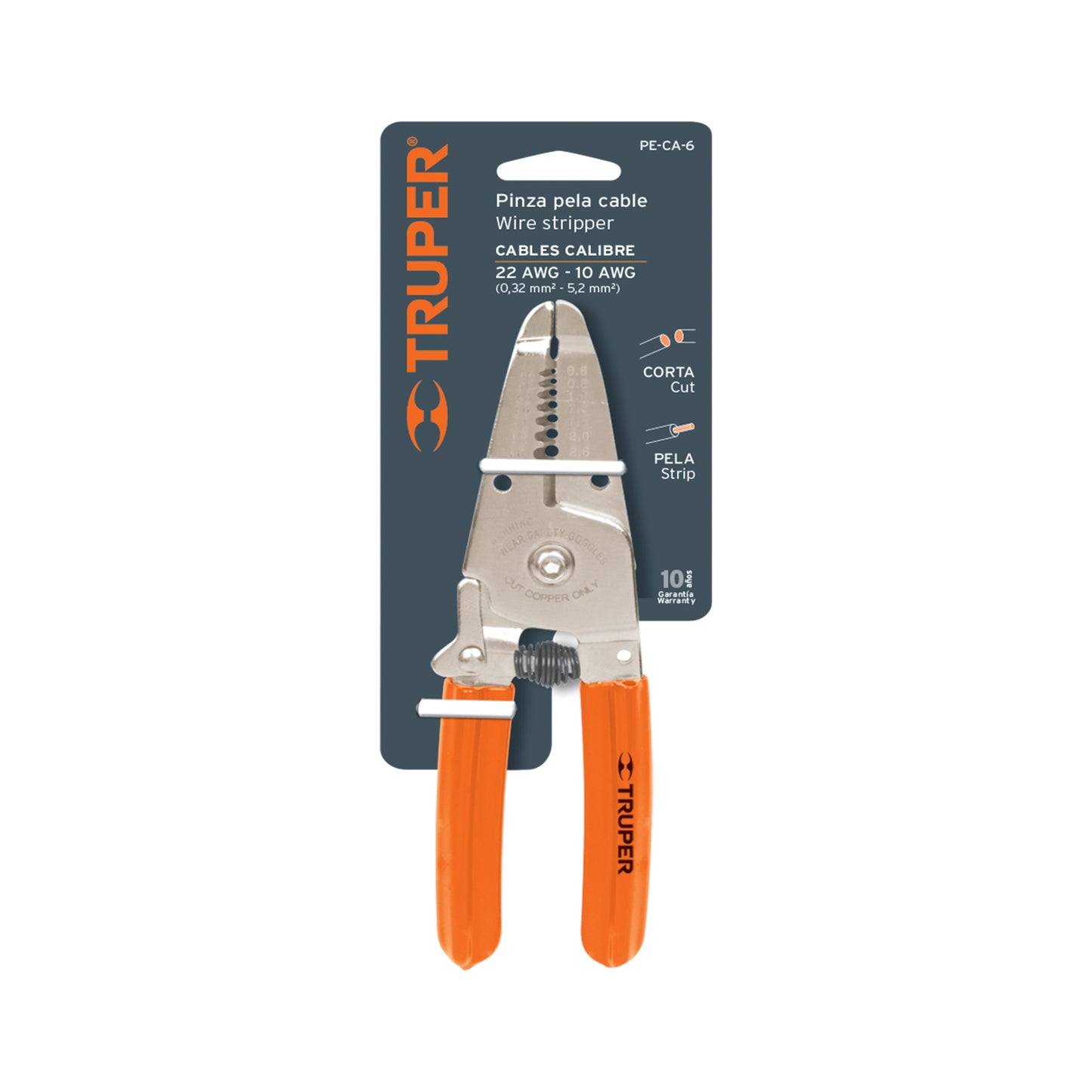 PE-CA-6 Alicate pelacable 6", 7 medidas