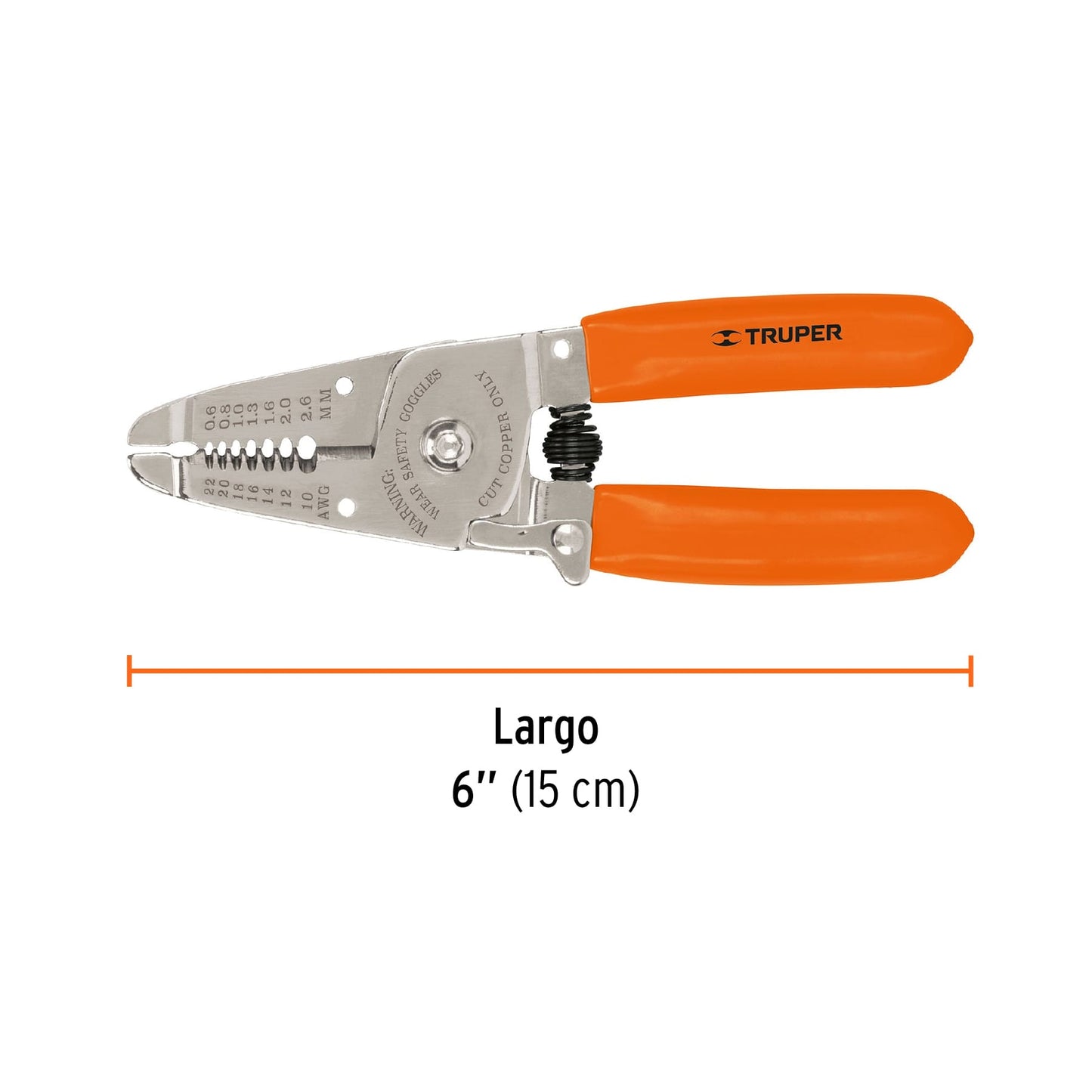PE-CA-6 Alicate pelacable 6", 7 medidas
