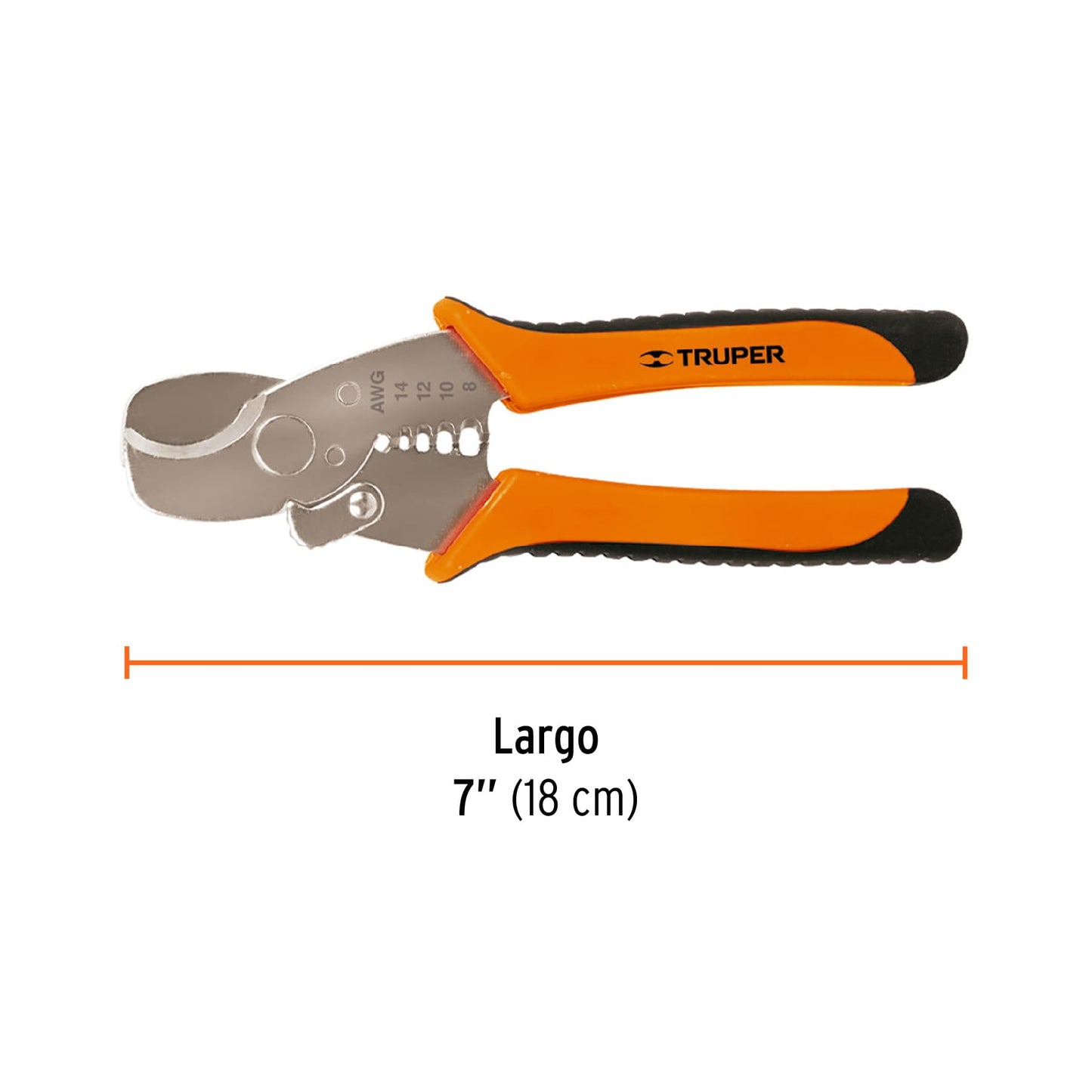 PE-CA-7X Alicate pelacable y corta cables 7", profesional