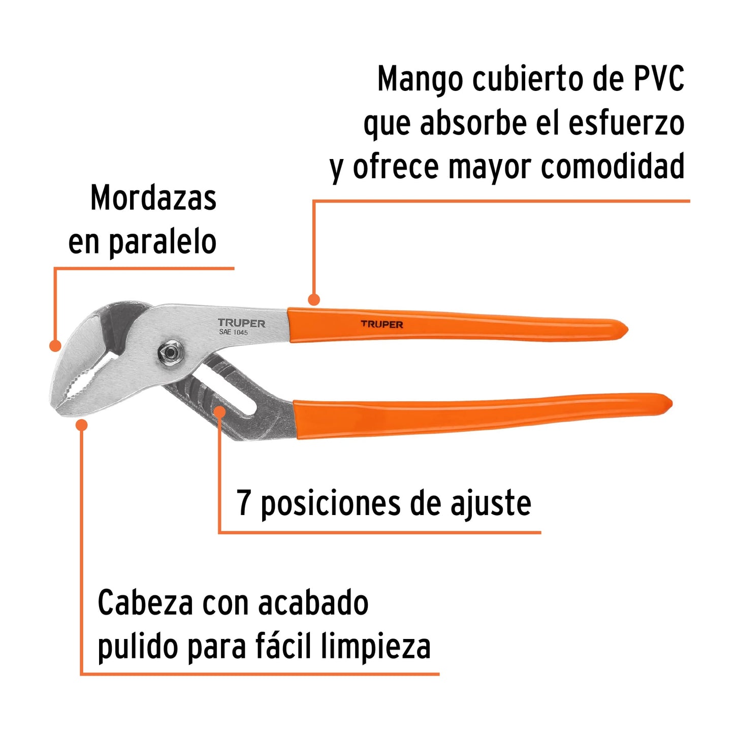 PEX-12 Alicate de extensión 12', mango de vinil